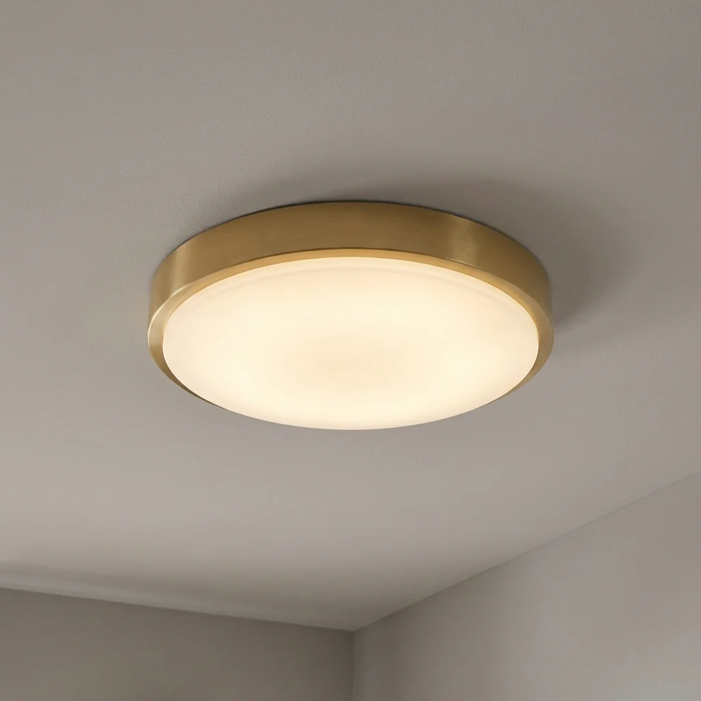 Gabi Integrated LED 12in Flush Mount in Brushed Champagne Brass - Image 5
