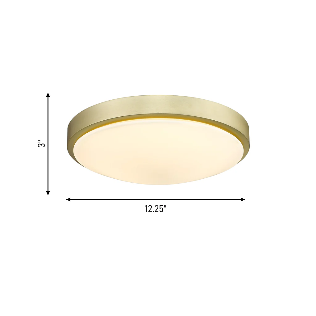 Gabi Integrated LED 12in Flush Mount in Brushed Champagne Brass - Image 6