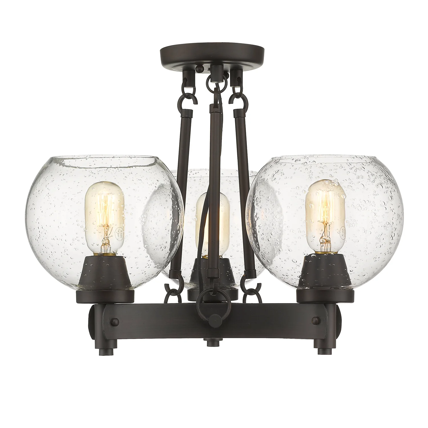 Galveston 3-light Semi-Flush Mount in Rubbed Bronze - Image 2