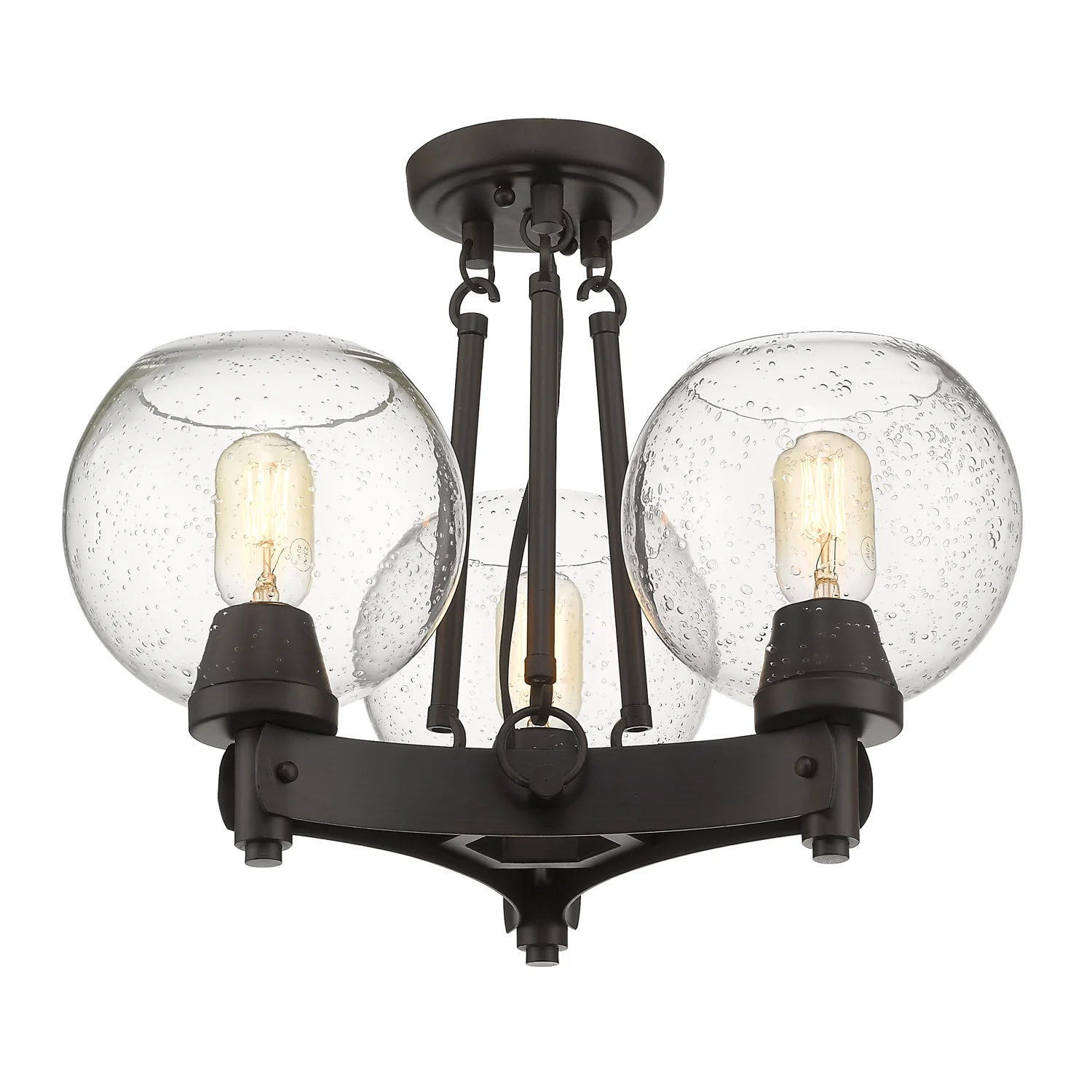Galveston 3-light Semi-Flush Mount in Rubbed Bronze - Image 3