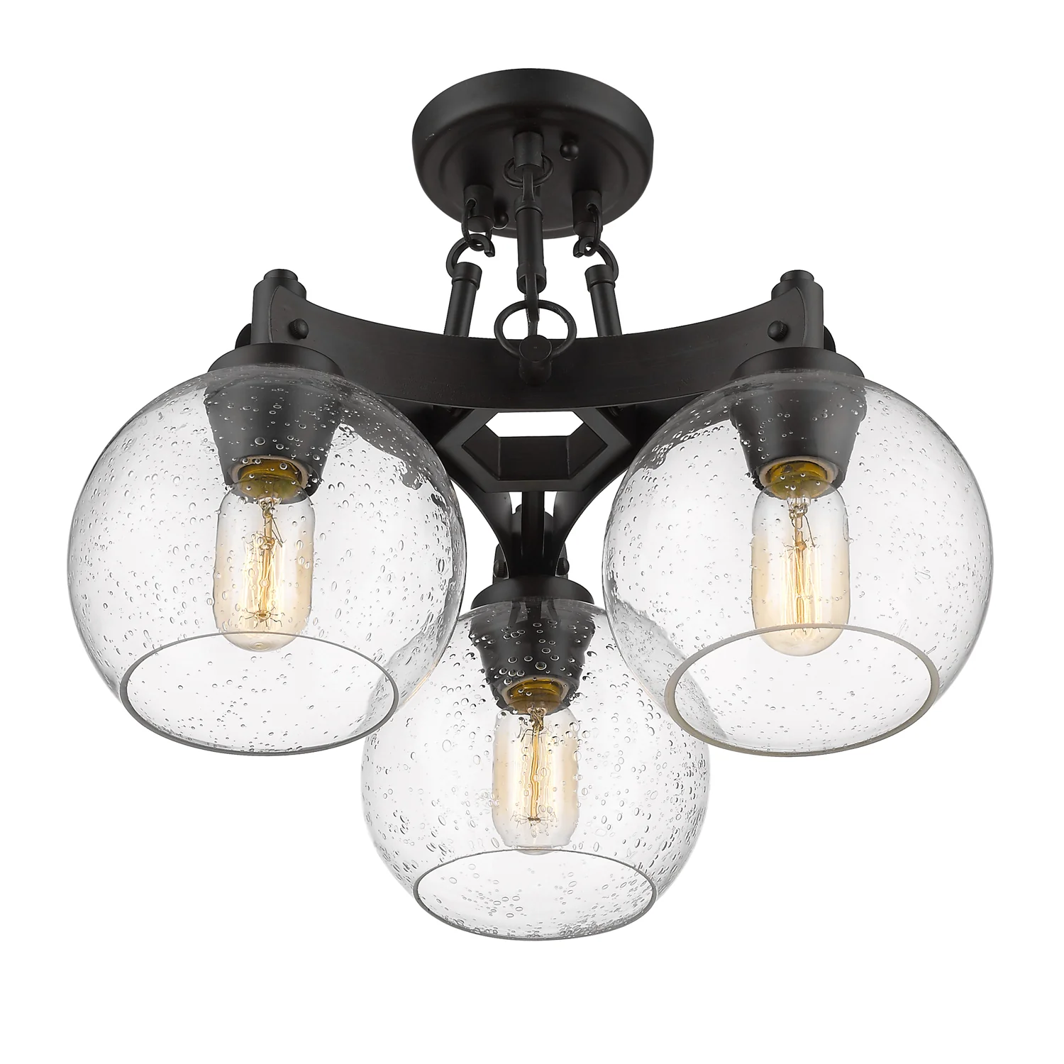 Galveston 3-light Semi-Flush Mount in Rubbed Bronze - Image 4