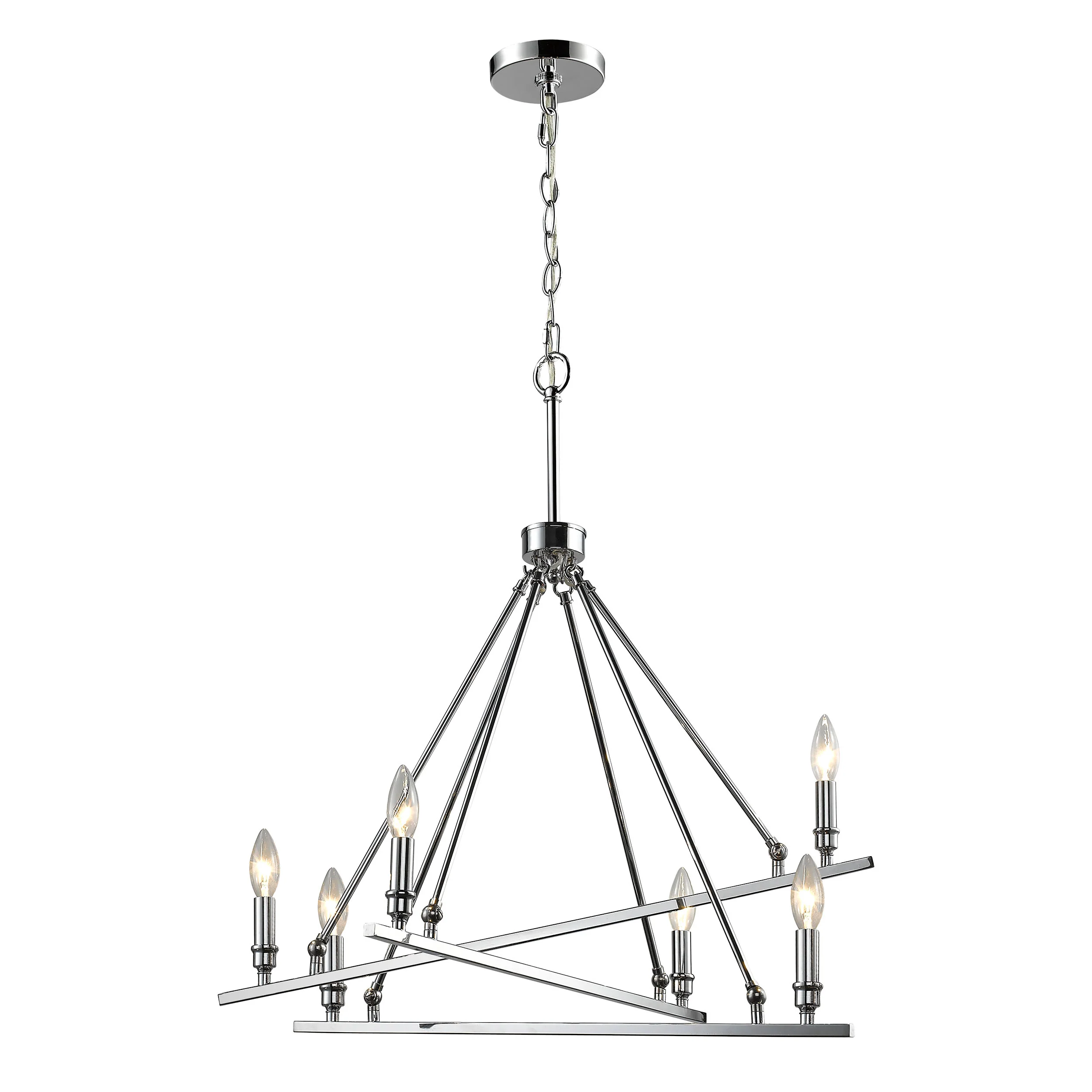 Garvin 6-light Chandelier in Chrome - Image 3
