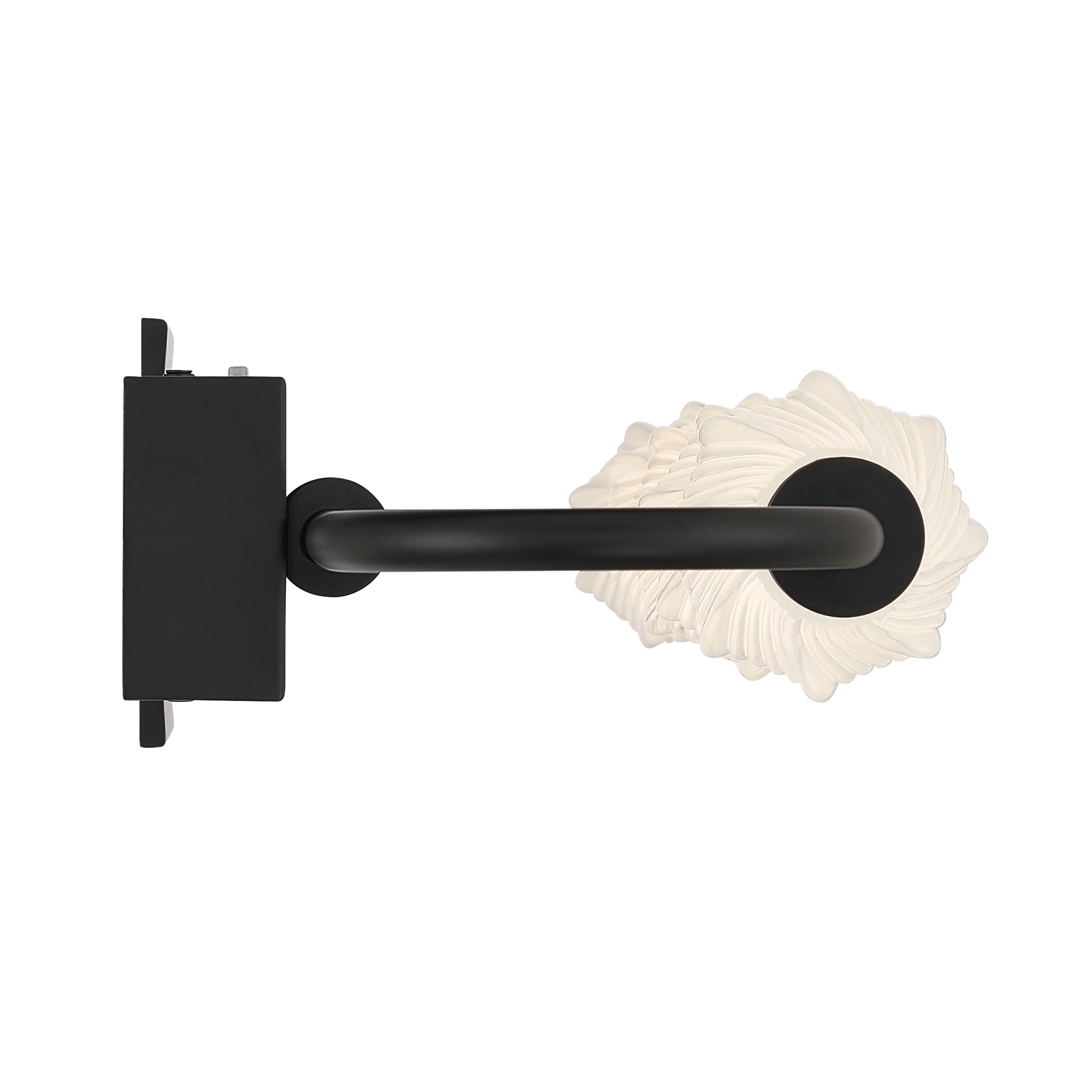 Geode Integrated LED 32in Outdoor Wall in Matte Black with Fluted Striped Glass - Image 5
