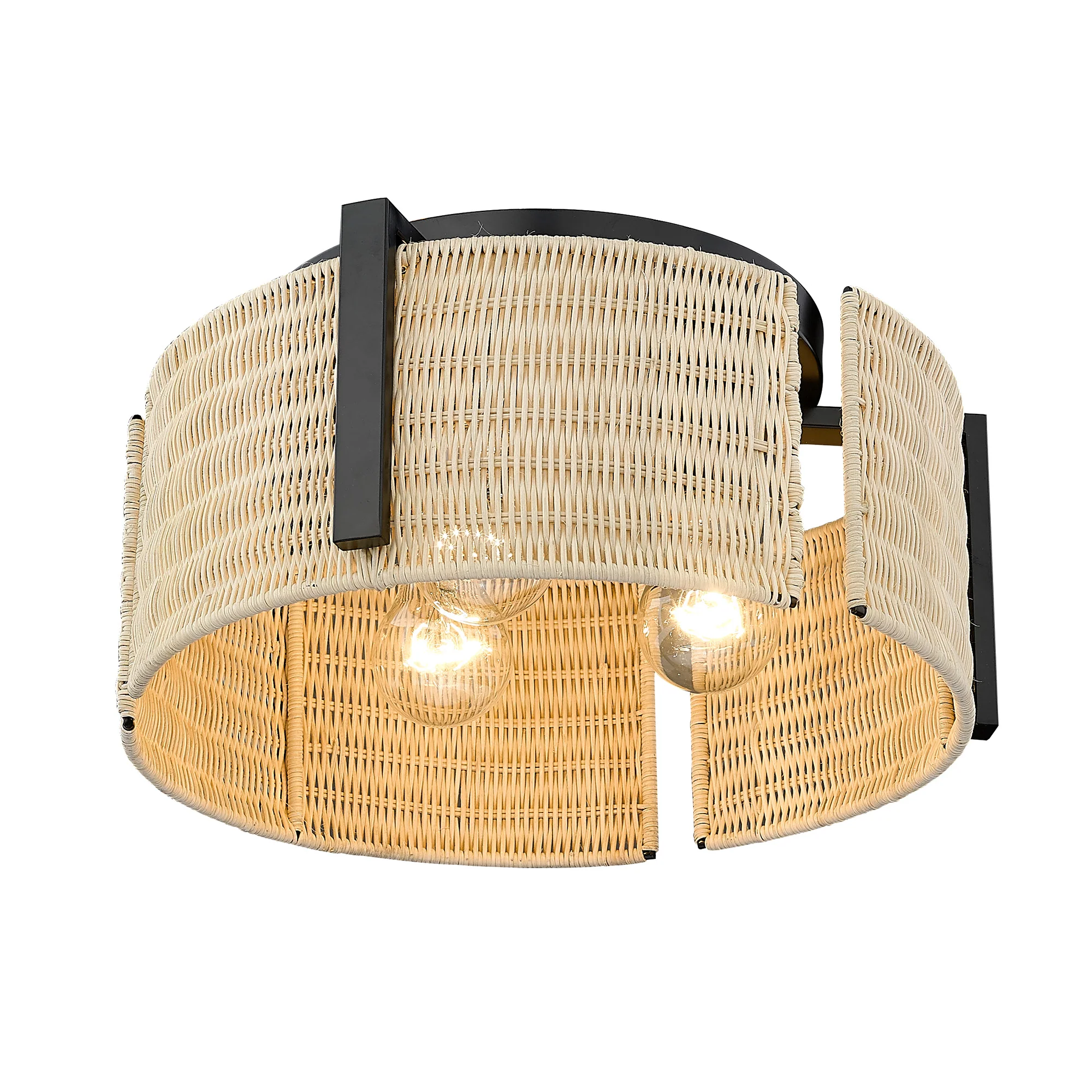 Grove 3-light Flush Mount in Matte Black - Image 3