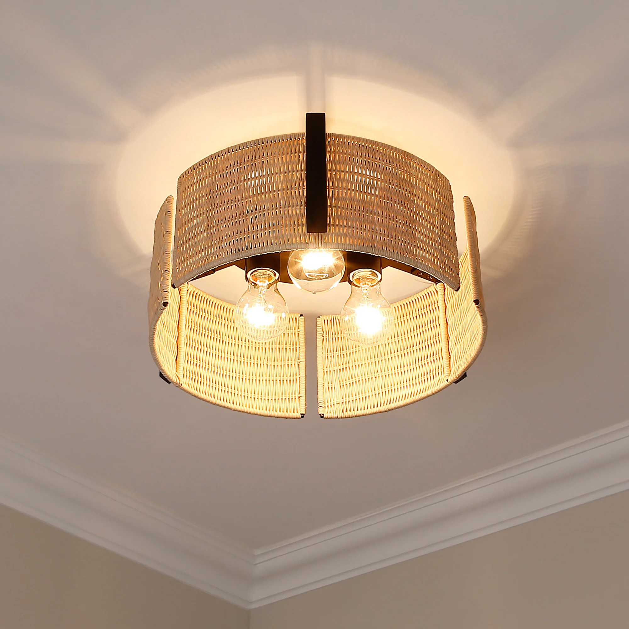 Grove 3-light Flush Mount in Matte Black - Image 5