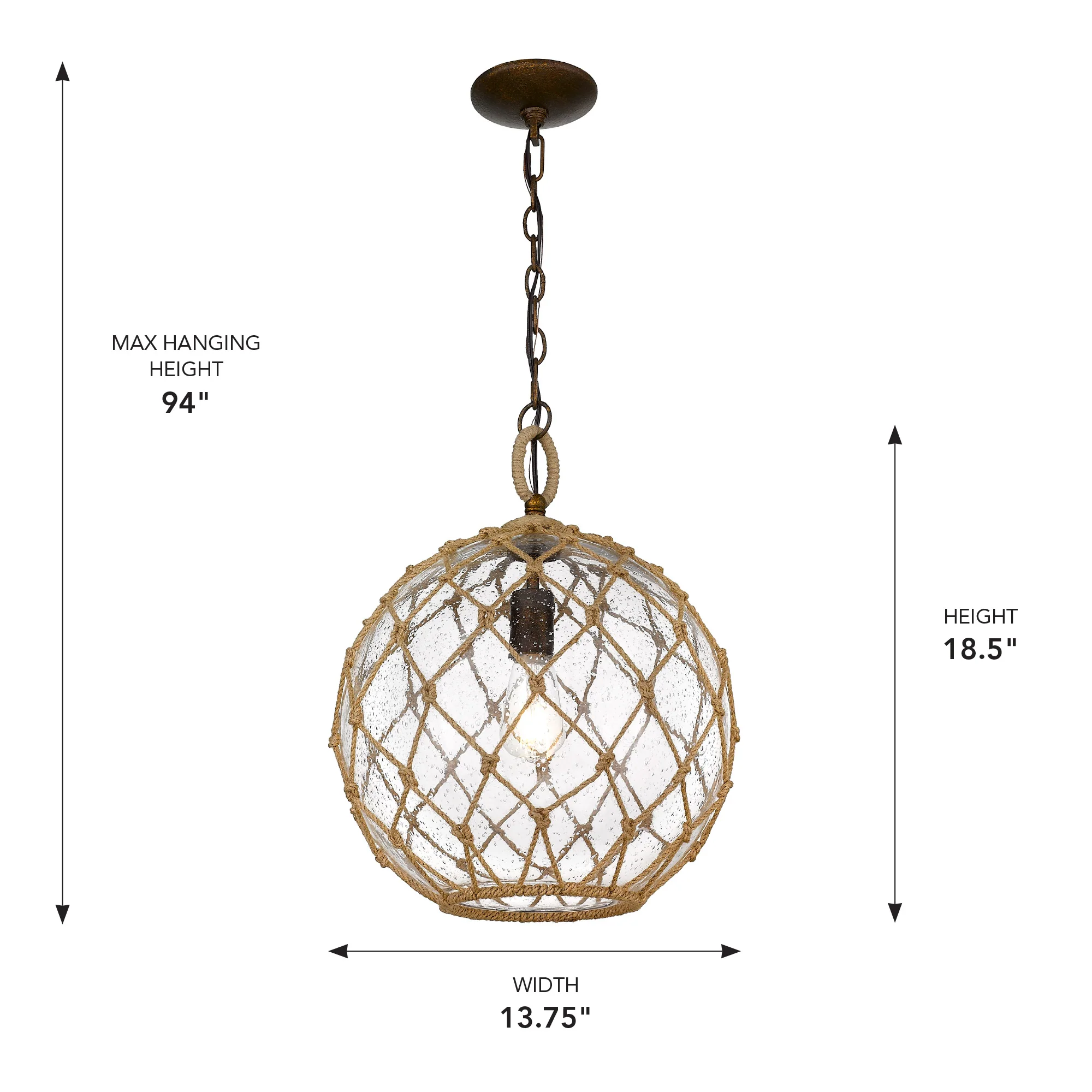 Haddoc 1-light Pendant in Burnished Chestnut - Image 3