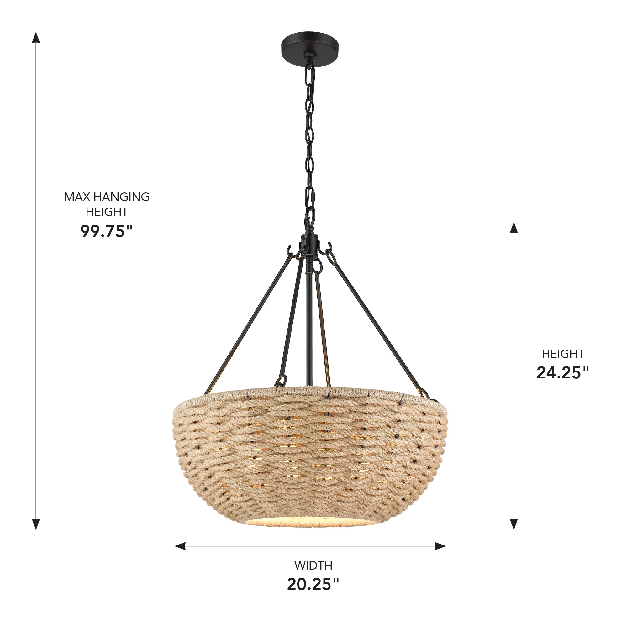 Hathaway 4-light Pendant in Matte Black - Image 8