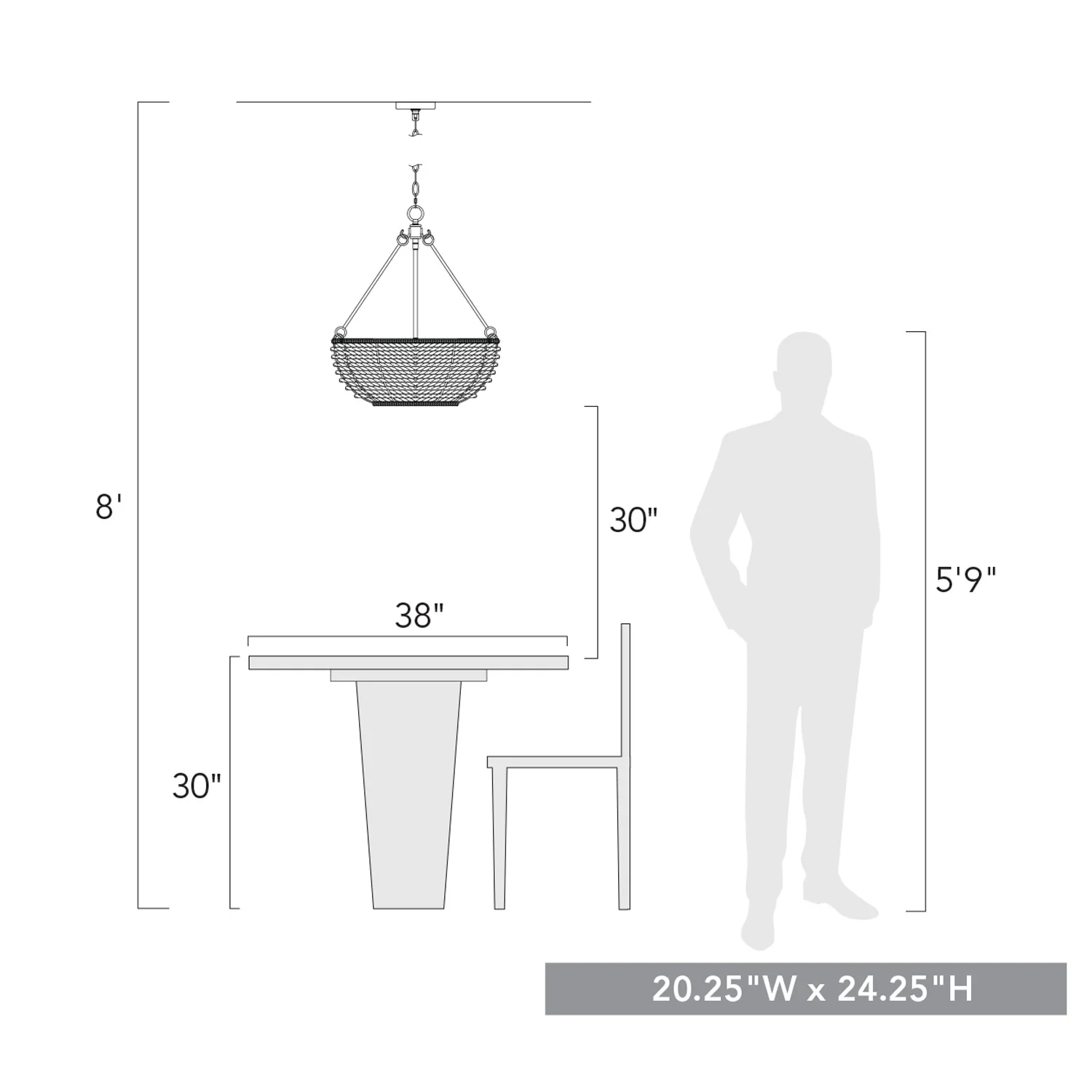 Hathaway 4-light Pendant in Matte Black - Image 9
