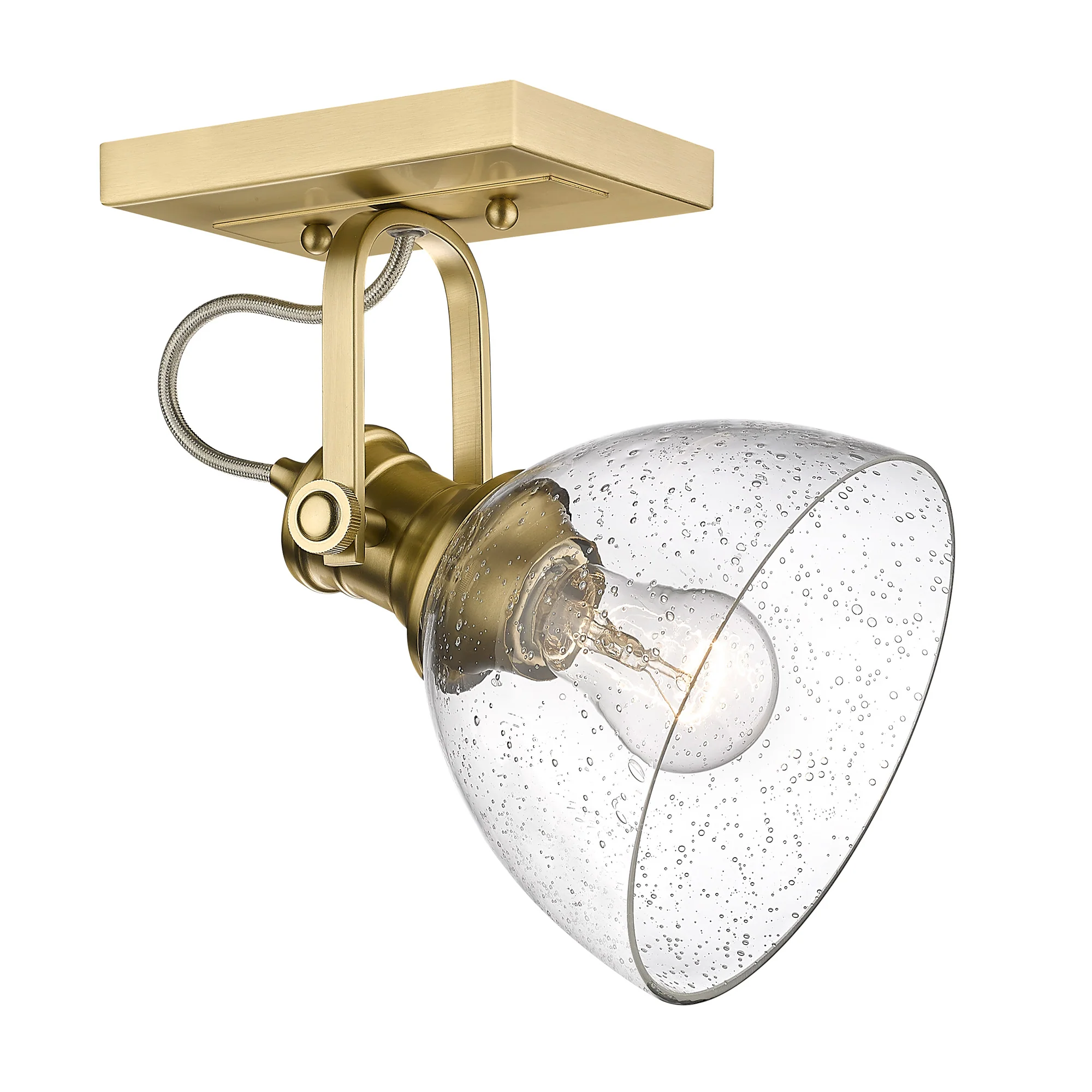 Hines 1-light Semi-Flush Mount in Brushed Champagne Brass