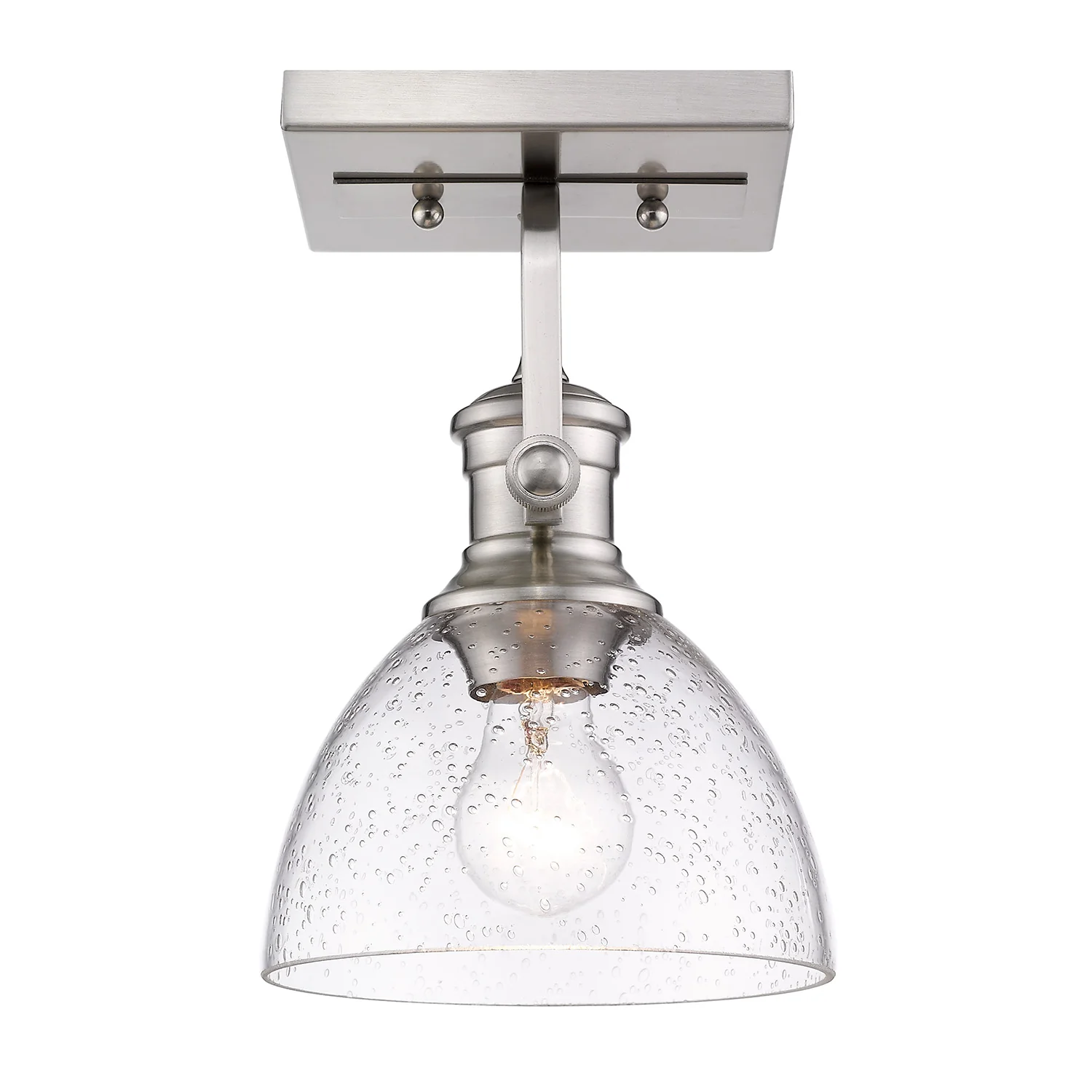 Hines 1-light Semi-Flush Mount in Pewter - Image 2