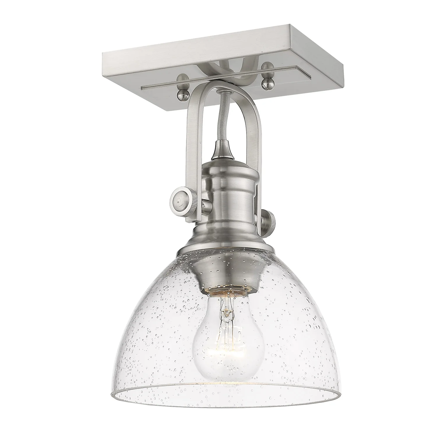 Hines 1-light Semi-Flush Mount in Pewter - Image 3