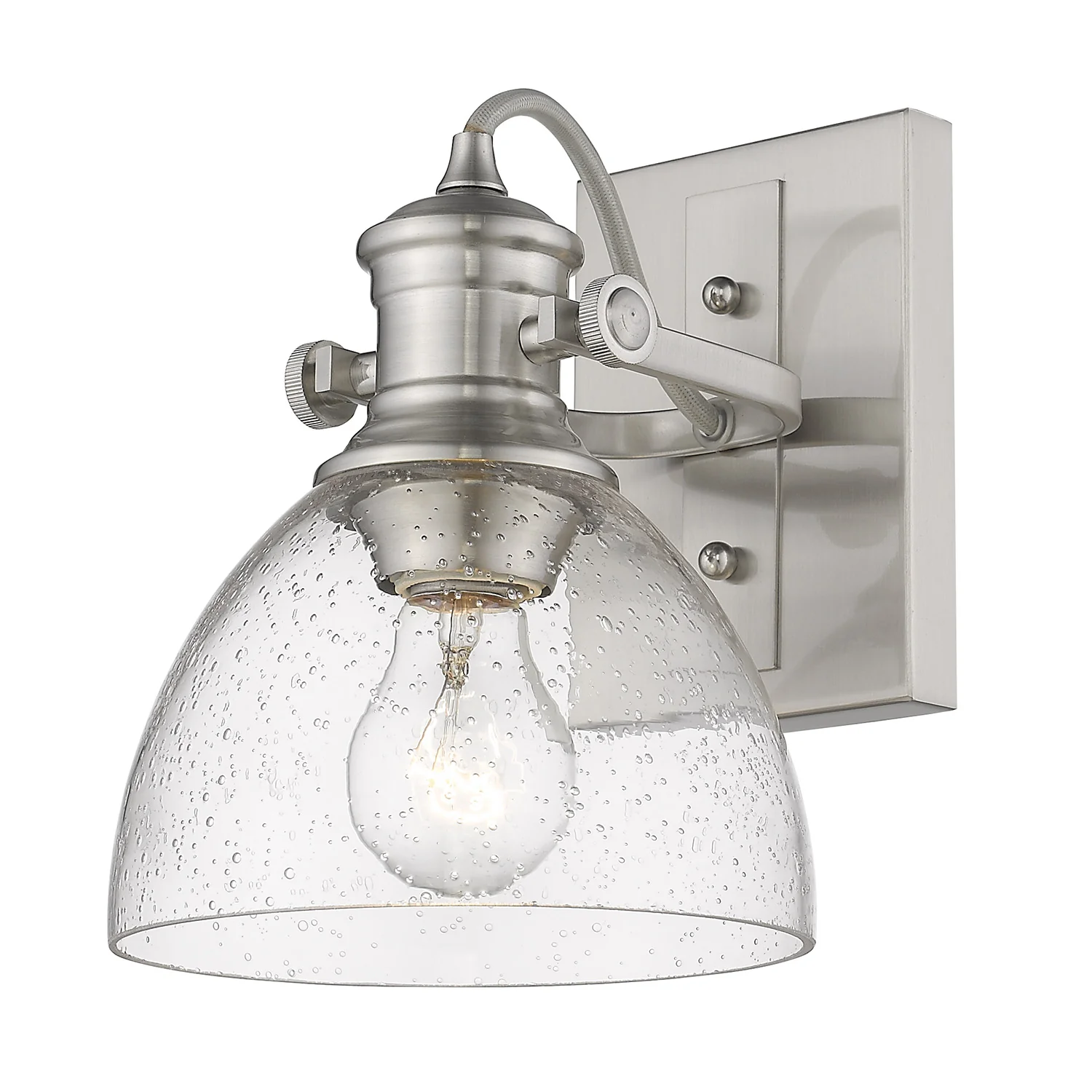 Hines 1-light Semi-Flush Mount in Pewter - Image 4