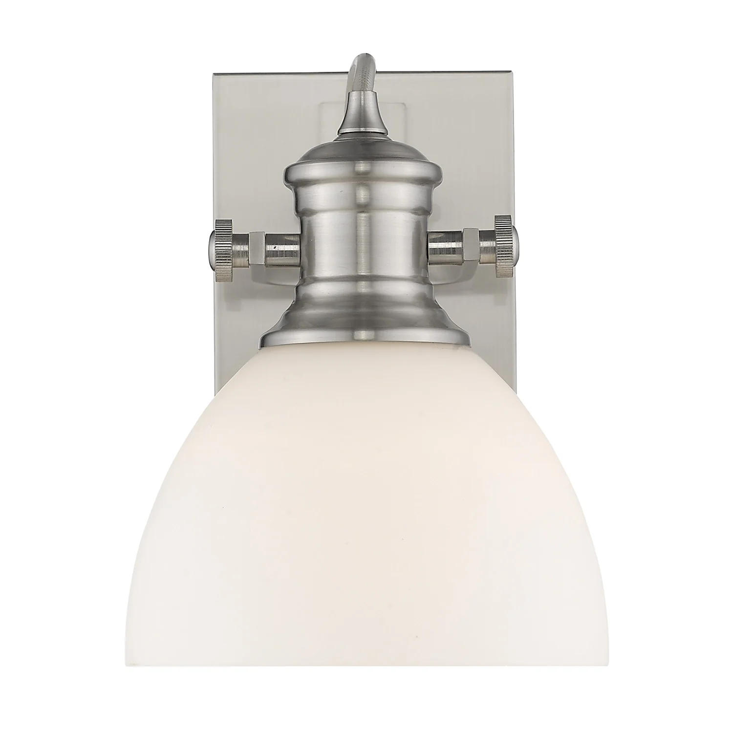 Hines 1-light Vanity in Pewter and Opal Glass - Image 3
