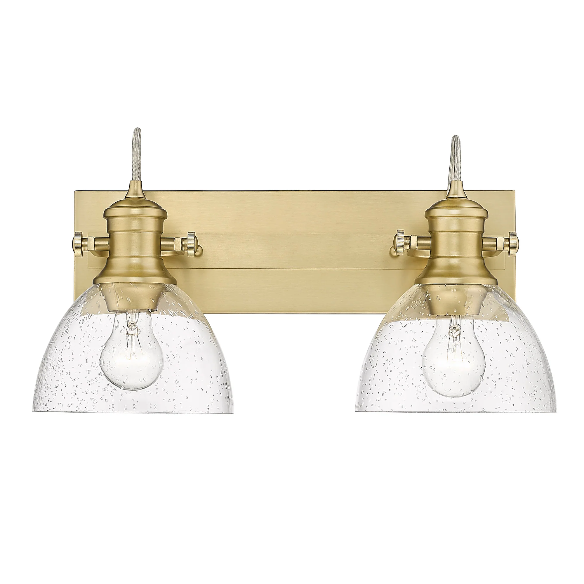 Hines 2-light Semi-Flush Mount in Brushed Champagne Brass - Image 3