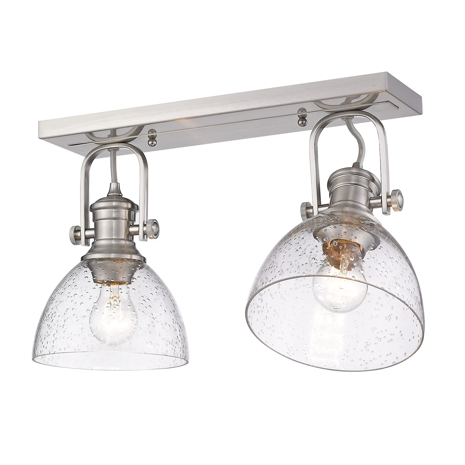 Hines 2-light Semi-Flush Mount in Pewter
