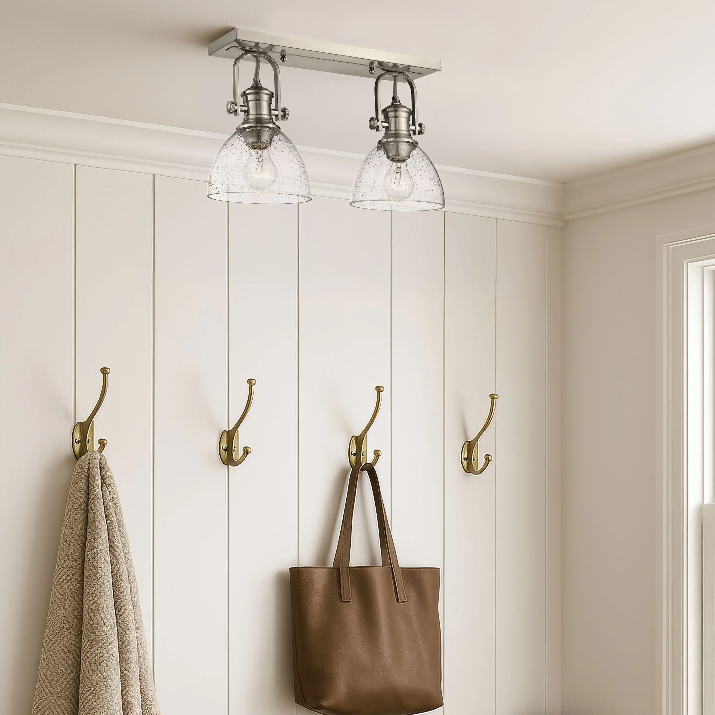 Hines 2-light Semi-Flush Mount in Pewter - Image 2