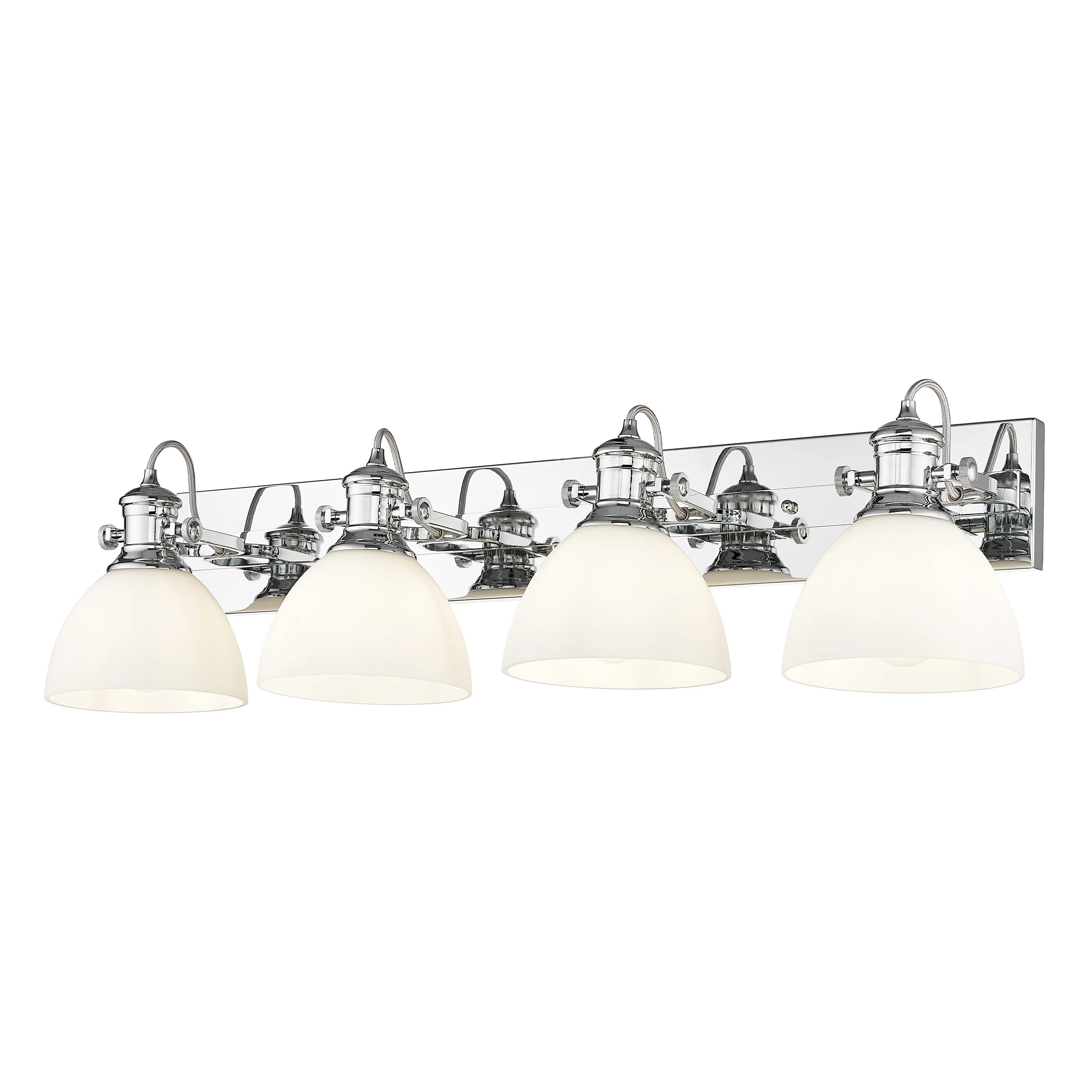 Hines 4-light Vanity in Chrome and Opal Glass