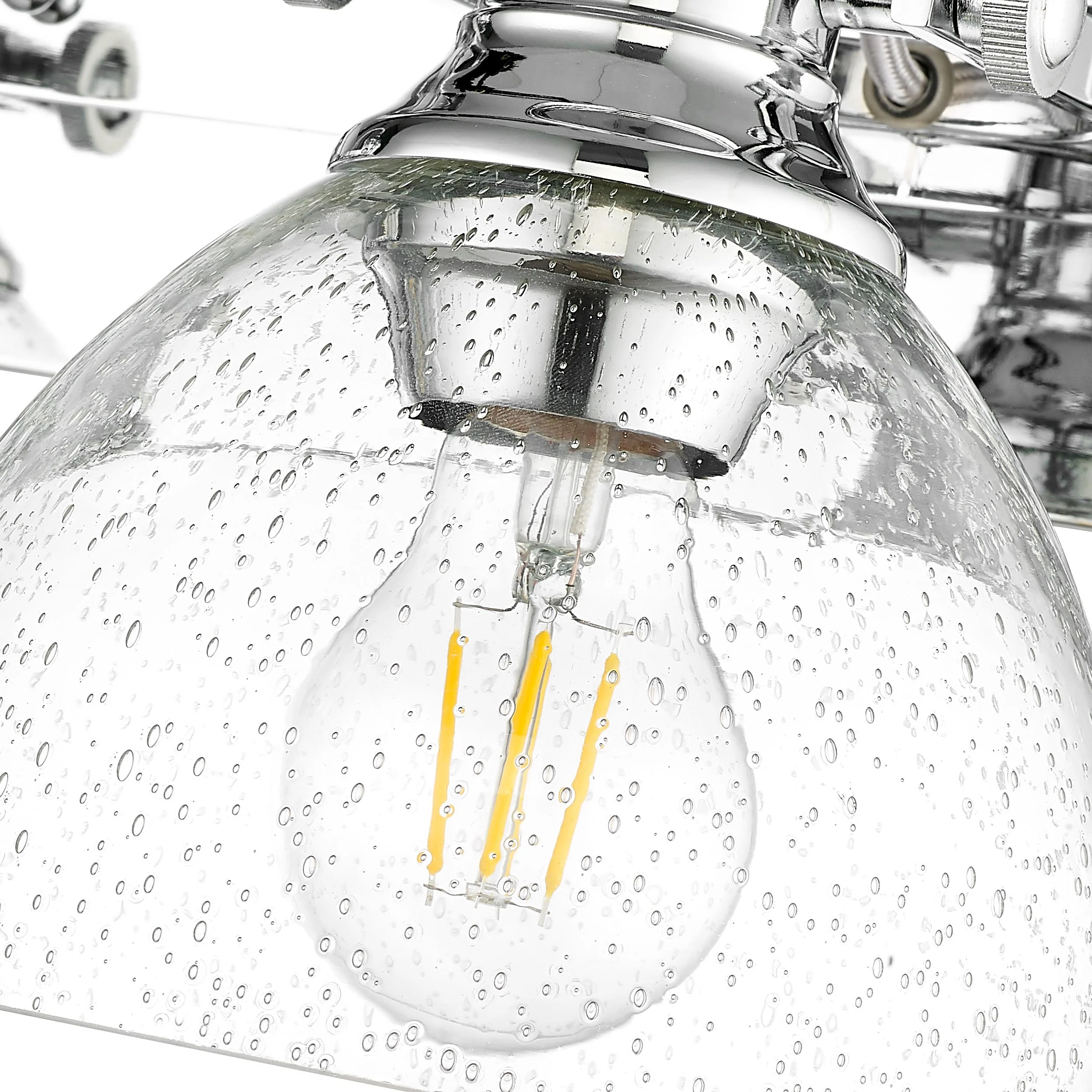 Hines 4-light Vanity in Chrome and Seeded Glass - Image 6