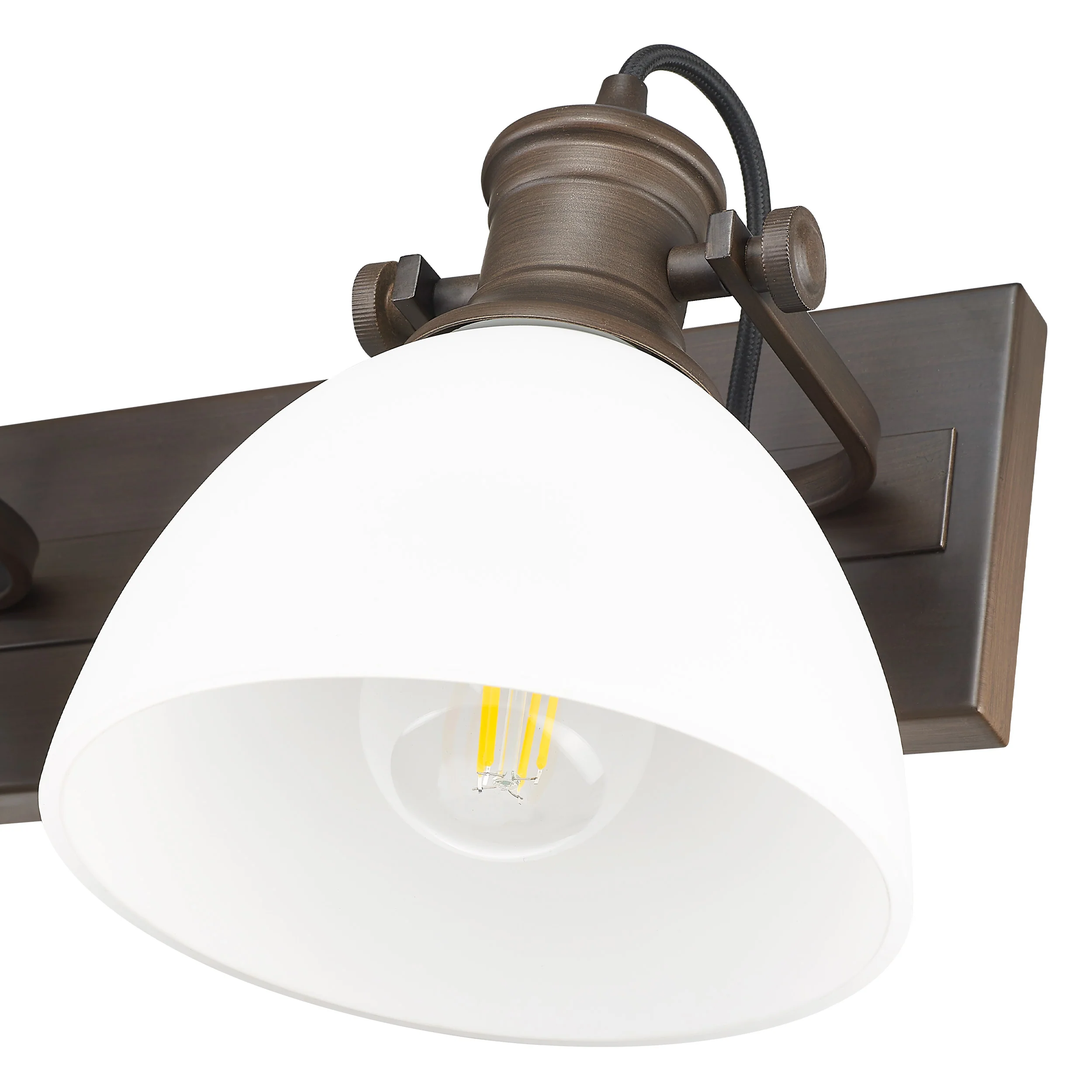 Hines 4-light Vanity in Rubbed Bronze and Opal Glass - Image 5