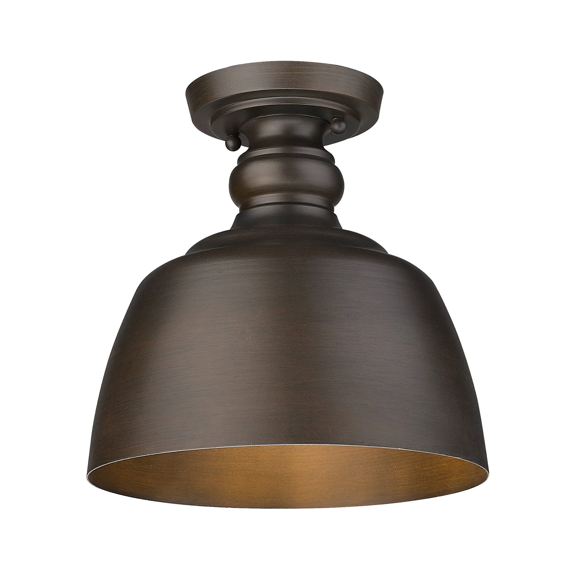 Holmes 1-light Flush Mount in Rubbed Bronze