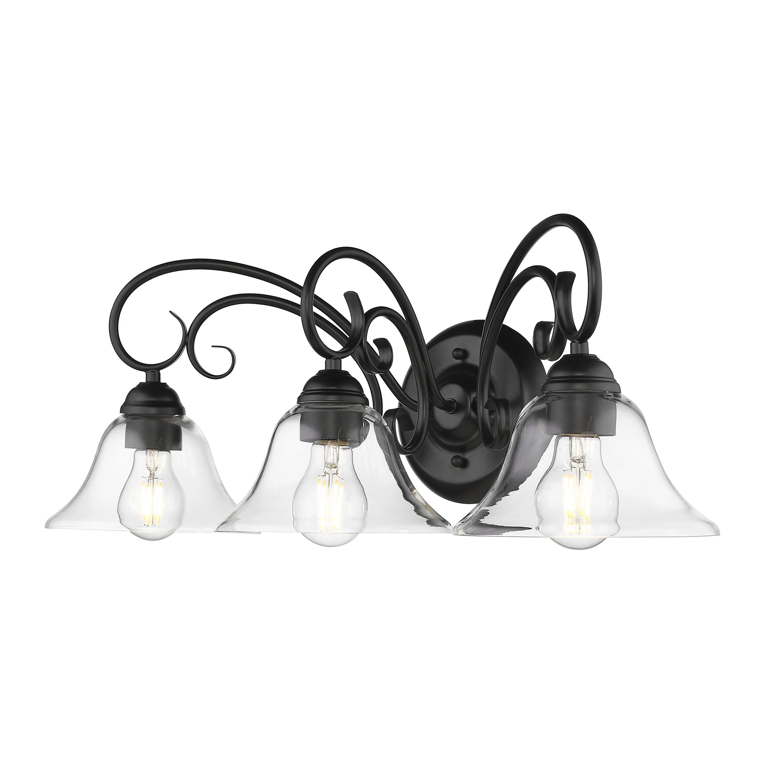 Homestead 3-light Vanity in Matte Black