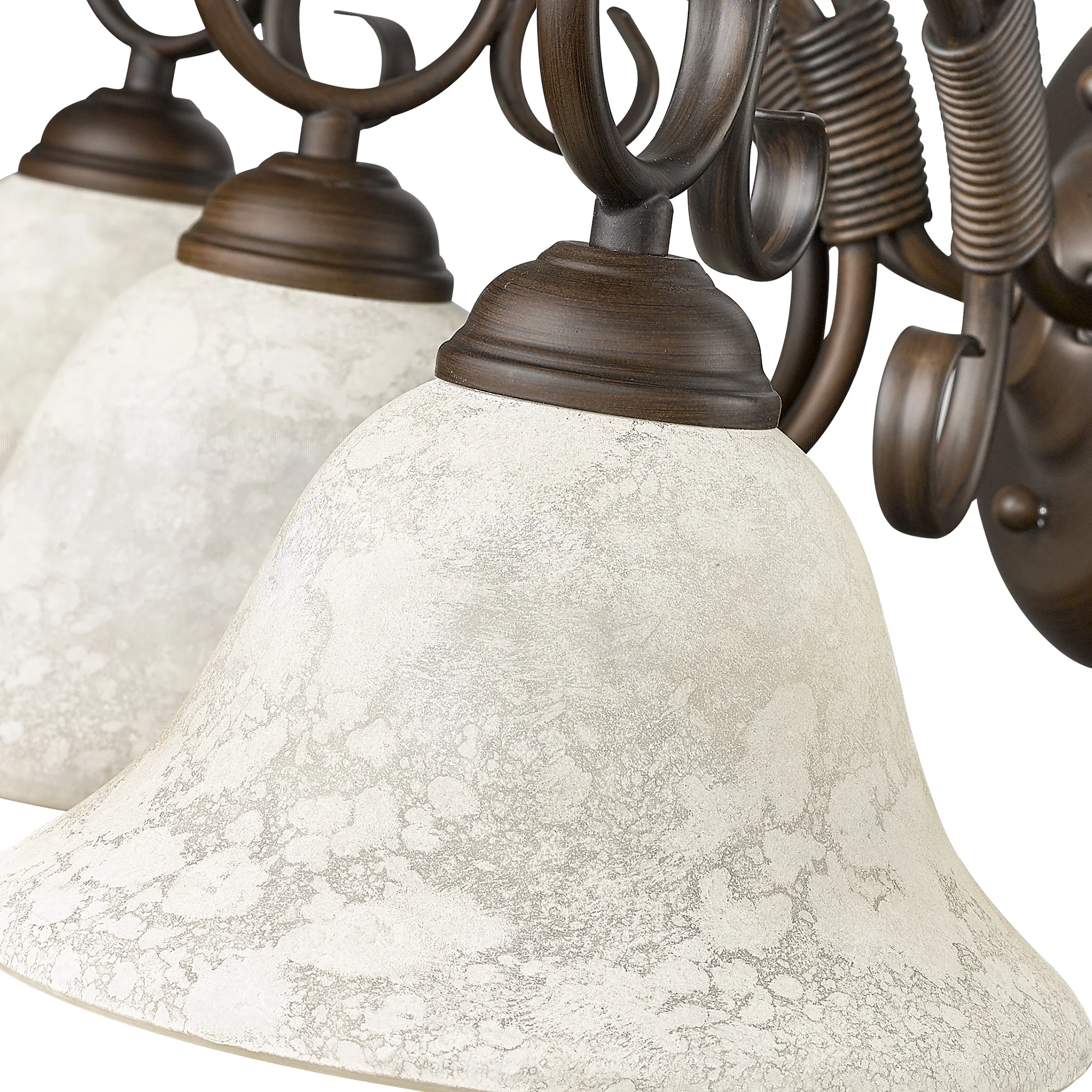 Homestead 3-light Vanity in Rubbed Bronze and Tea Stone Glass - Image 4