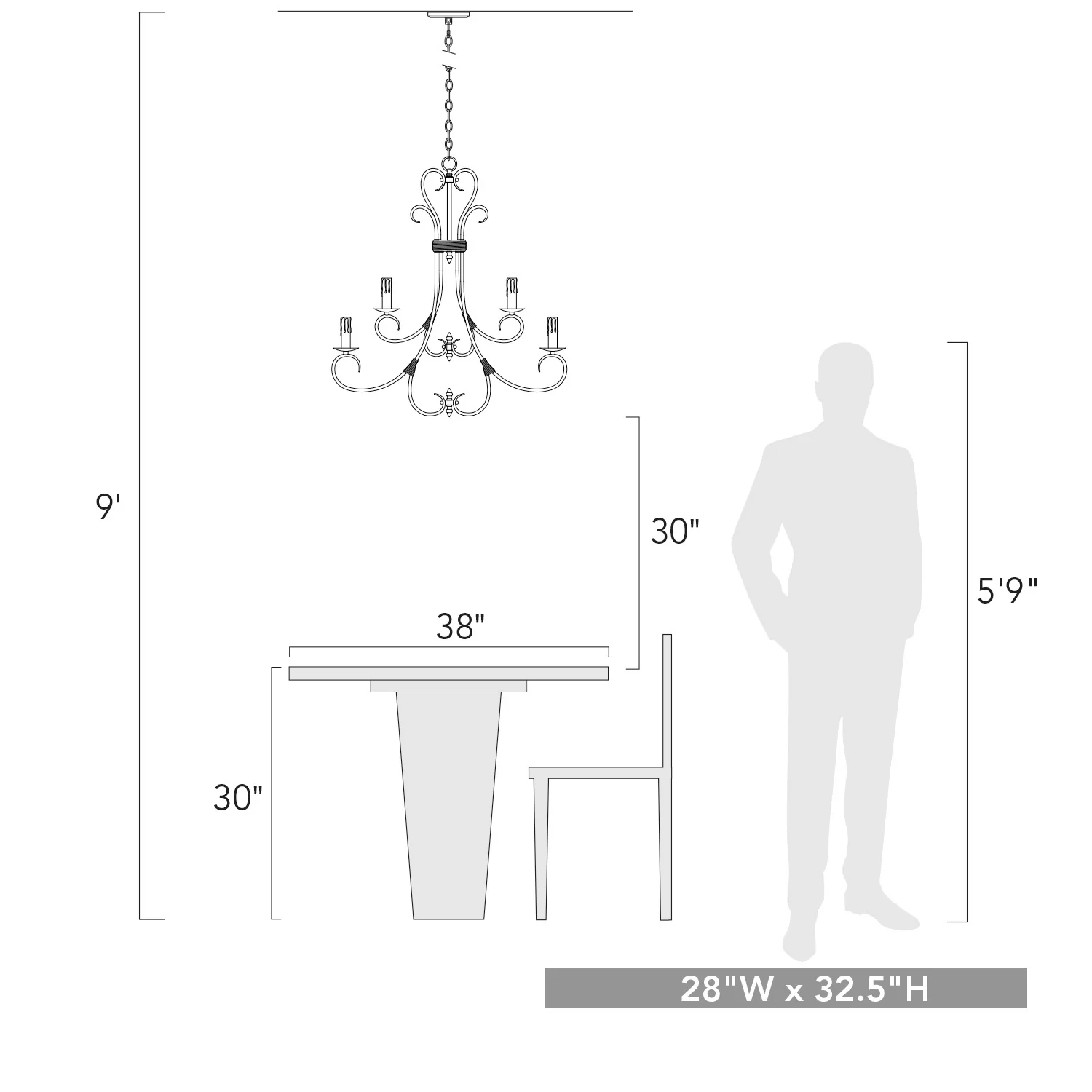 Homestead 9-light Chandelier in Rubbed Bronze - Image 7