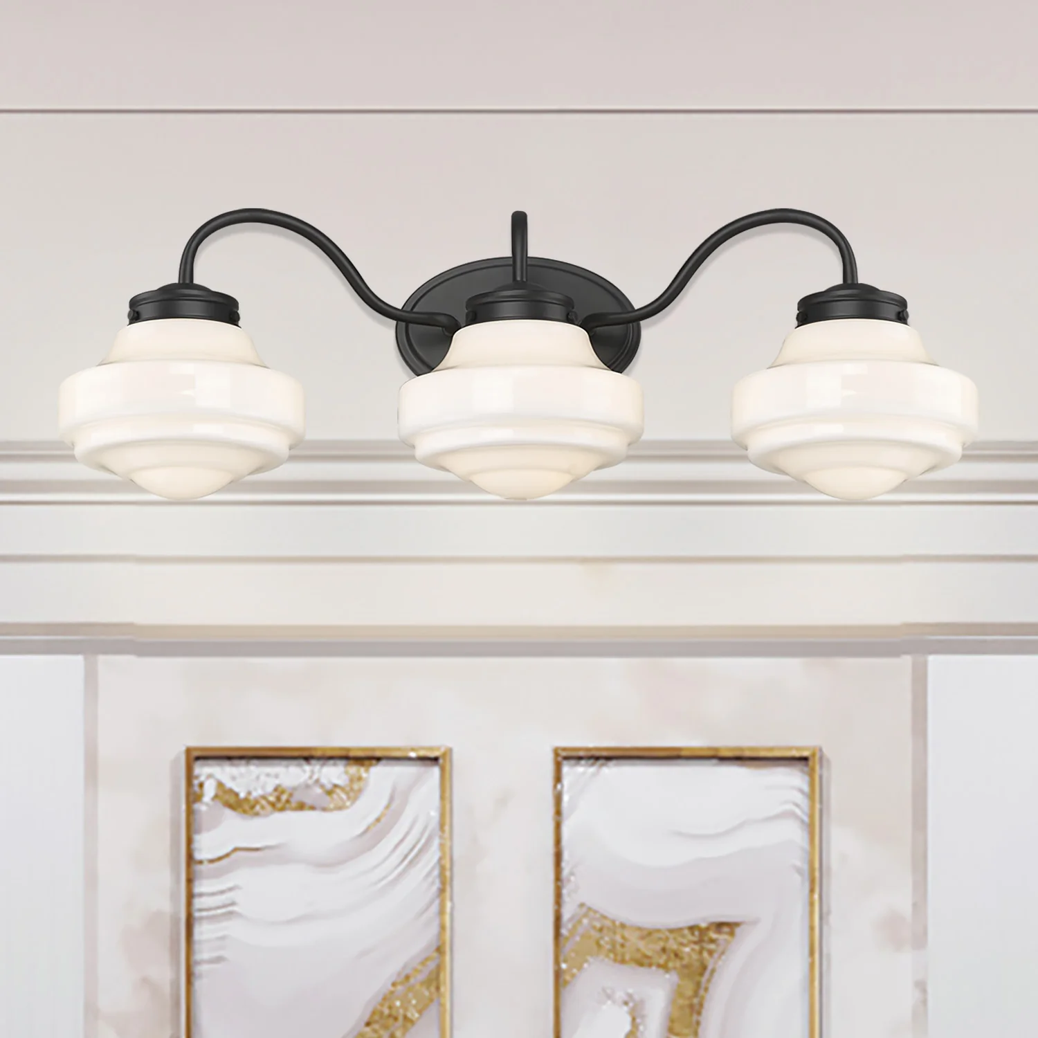 Ingalls 3-light Vanity in Matte Black - Image 5