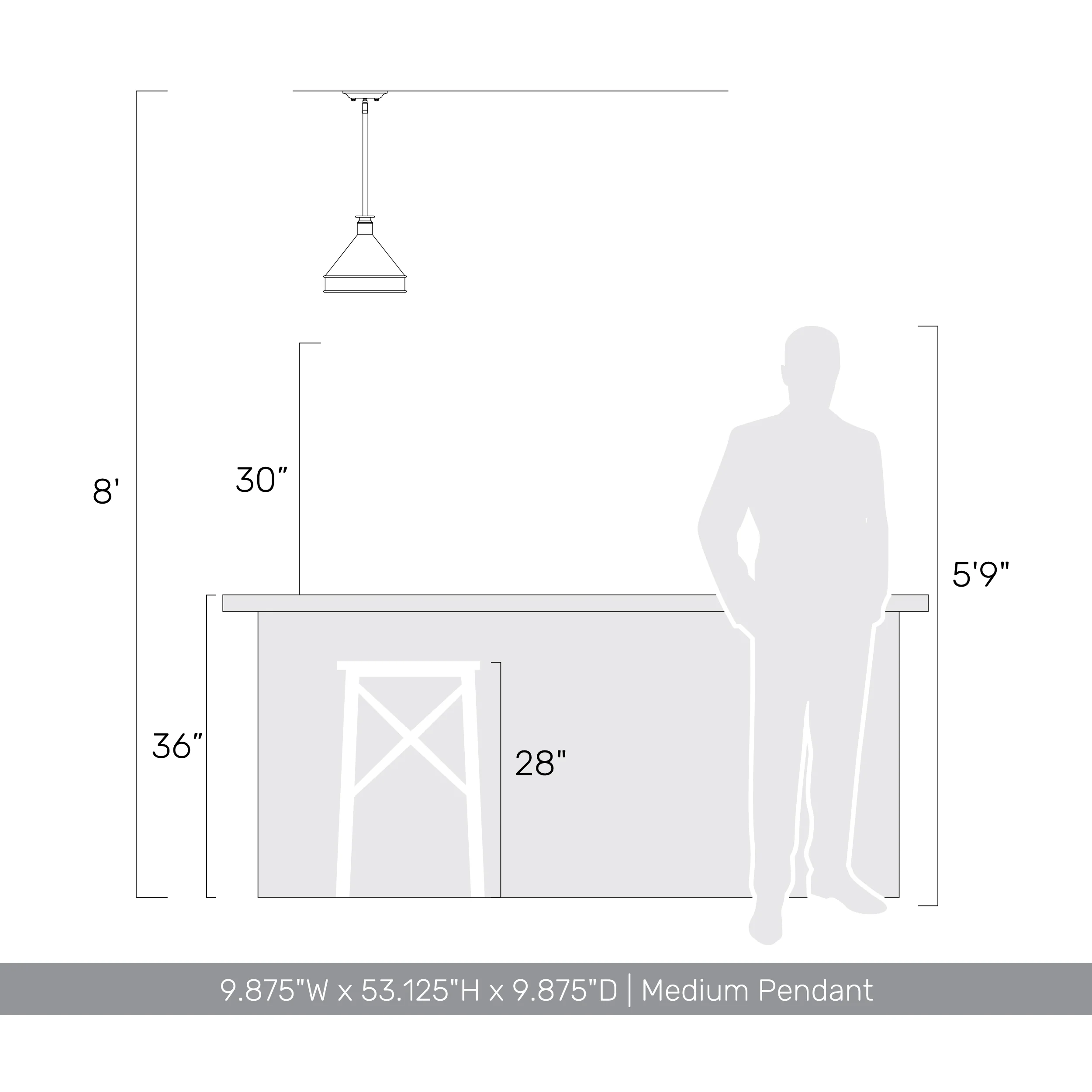 Jasper 1-light Pendant in Antique Black Iron - Image 7