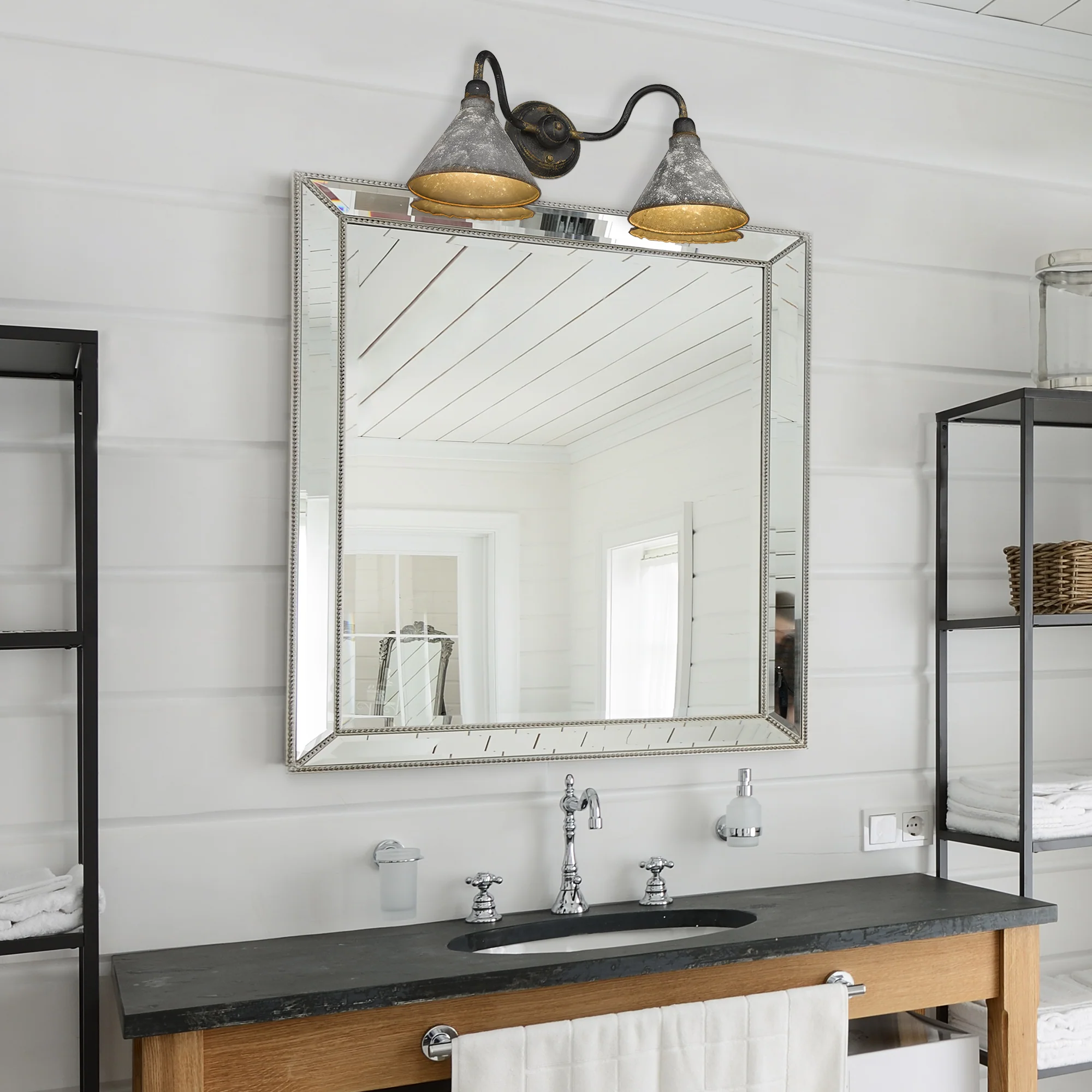 Jasper 2-light Vanity in Antique Black Iron - Image 10