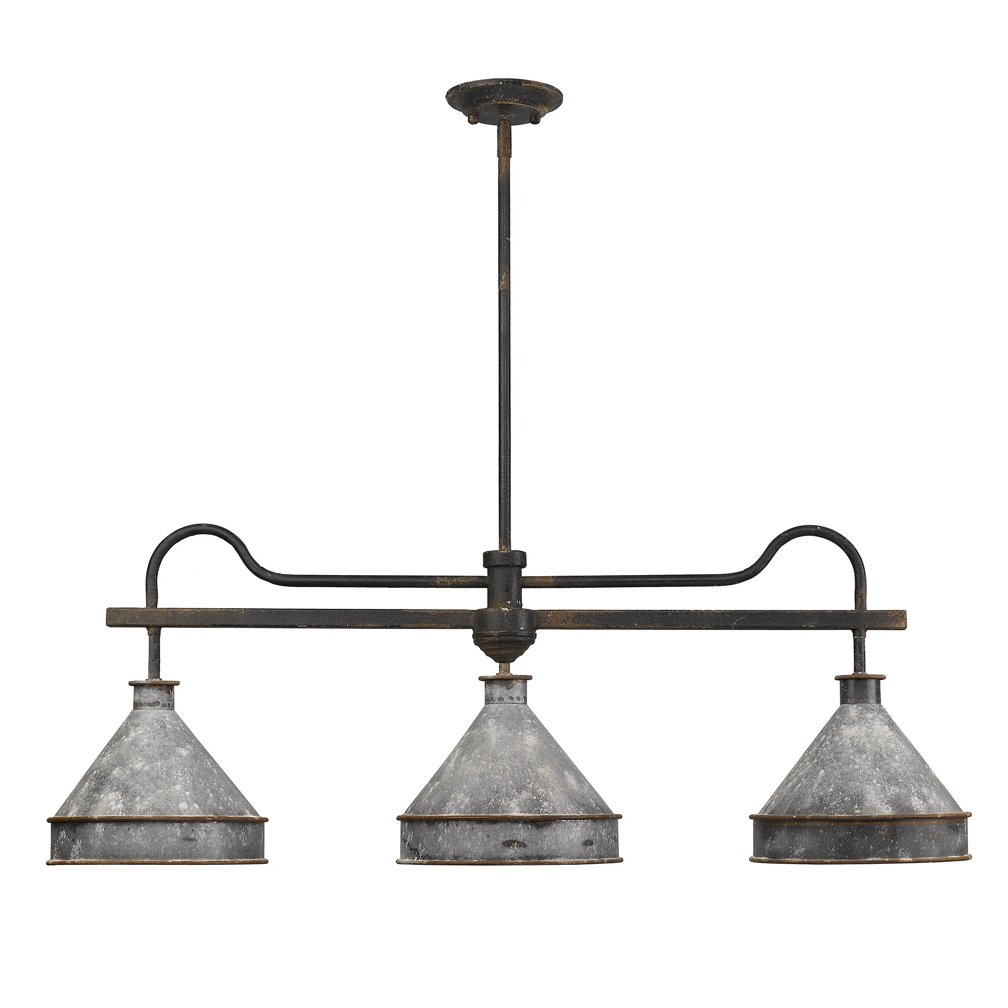 Jasper 3-light Island Light in Antique Black Iron - Image 2