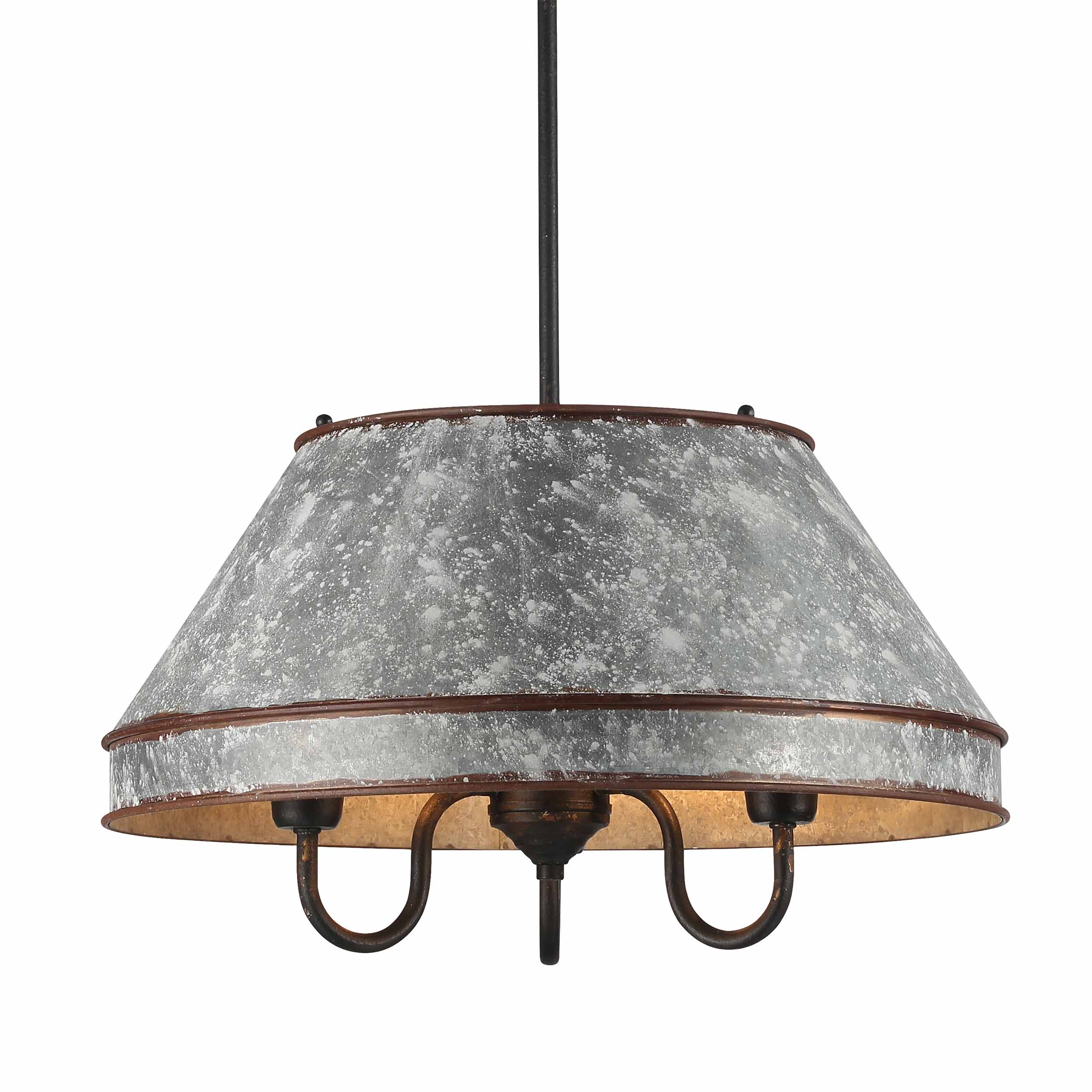 Jasper 3-light Pendant in Antique Black Iron