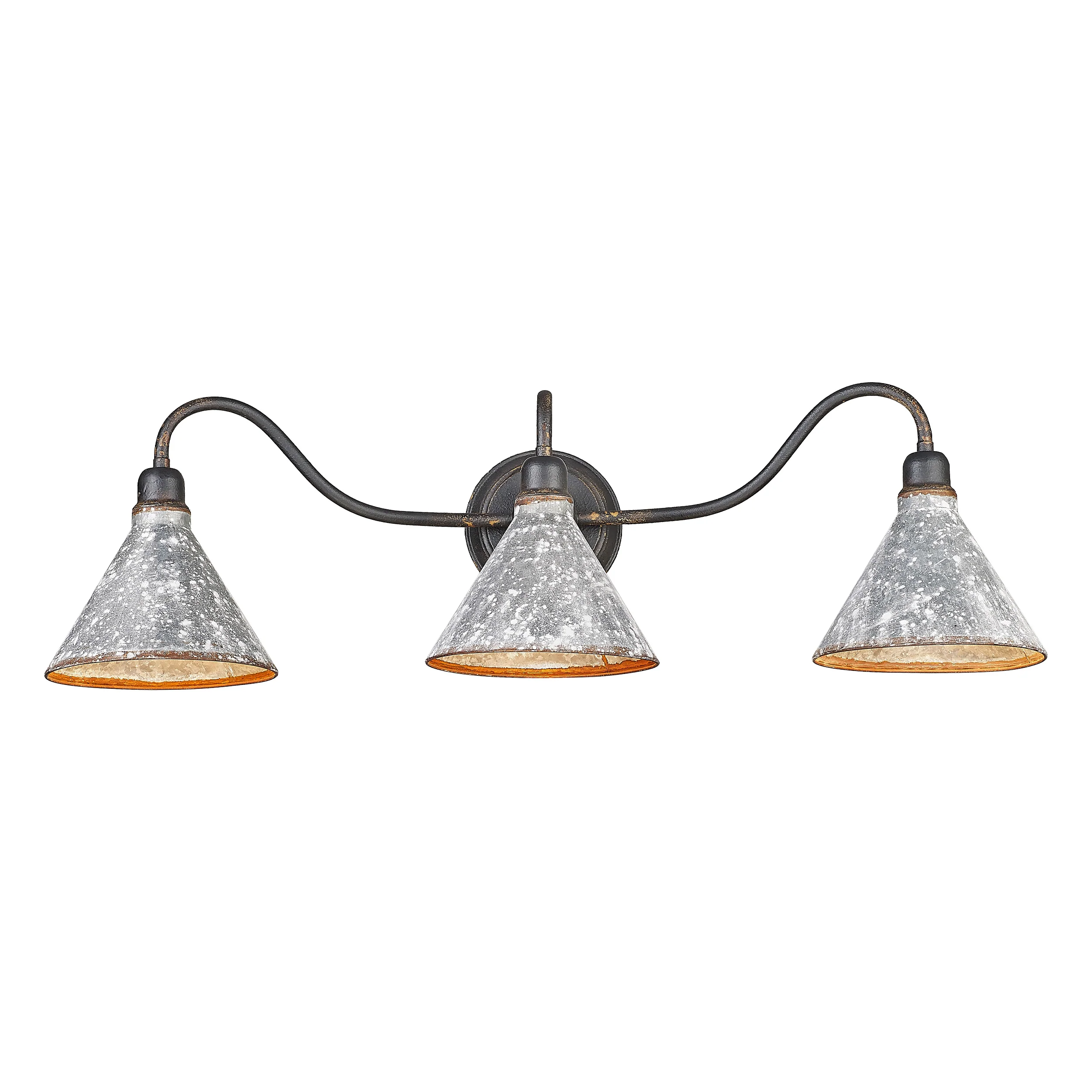 Jasper 3-light Vanity in Antique Black Iron