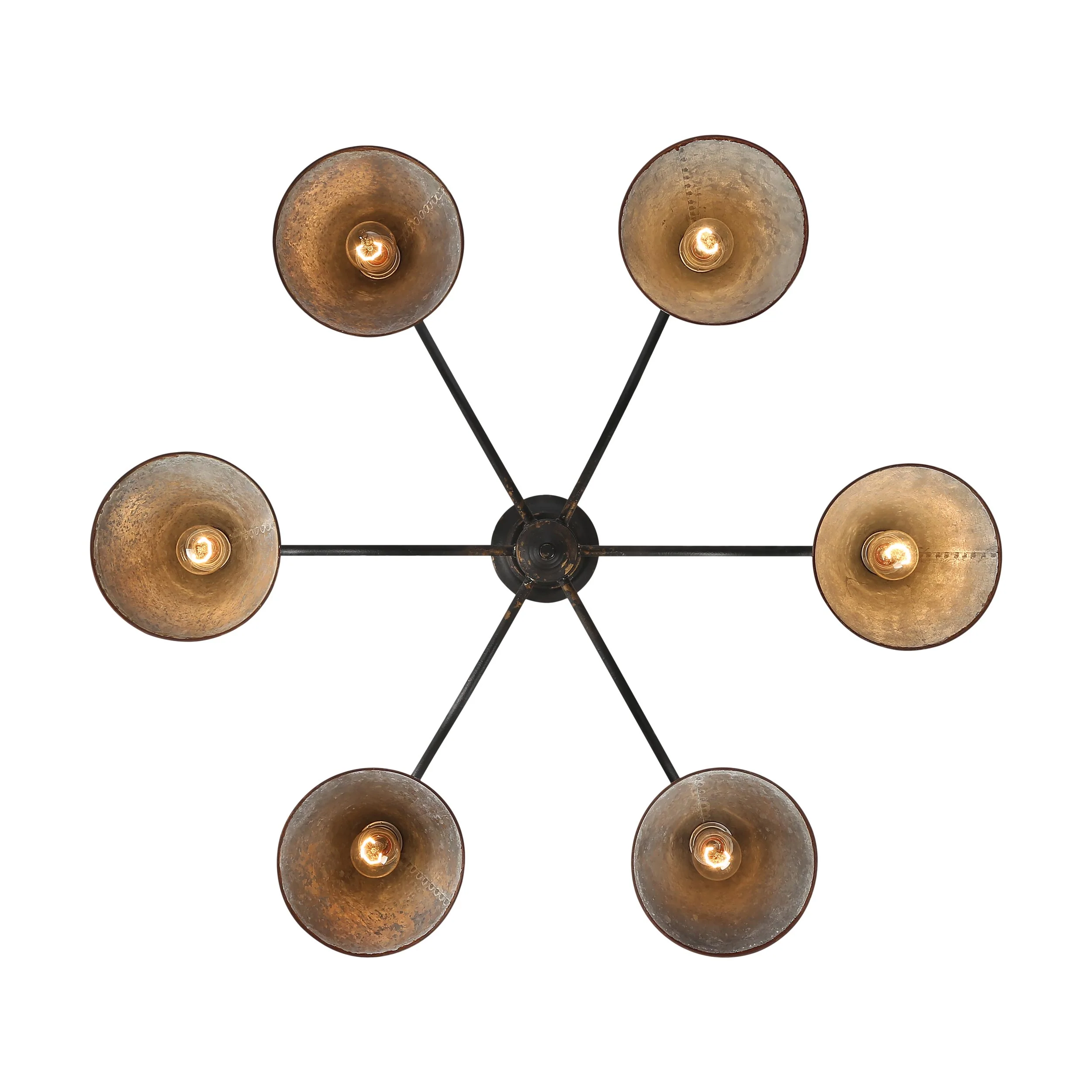 Jasper 6-light Chandelier in Antique Black Iron - Image 4
