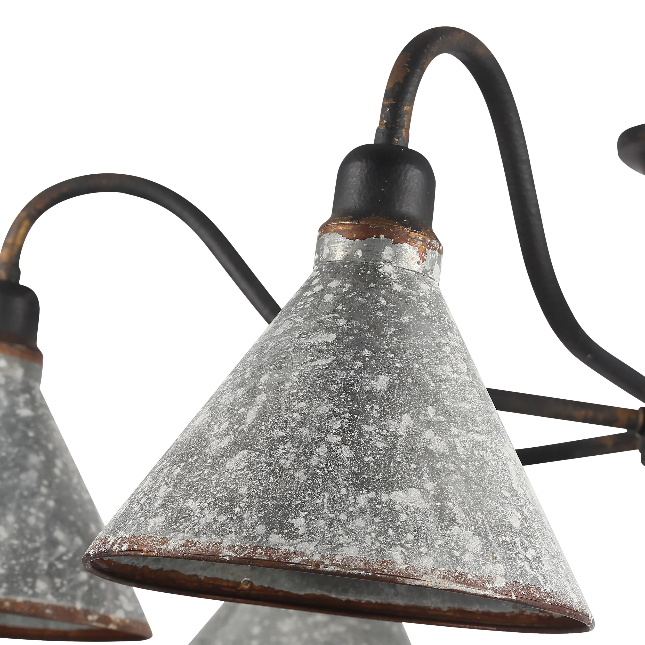 Jasper 6-light Semi-Flush Mount in Antique Black Iron - Image 6