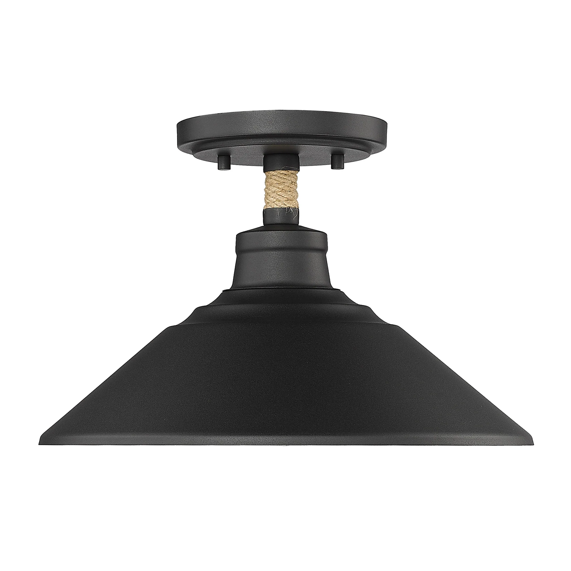 Journey 1-light Semi-Flush Mount in Natural Black - Image 3