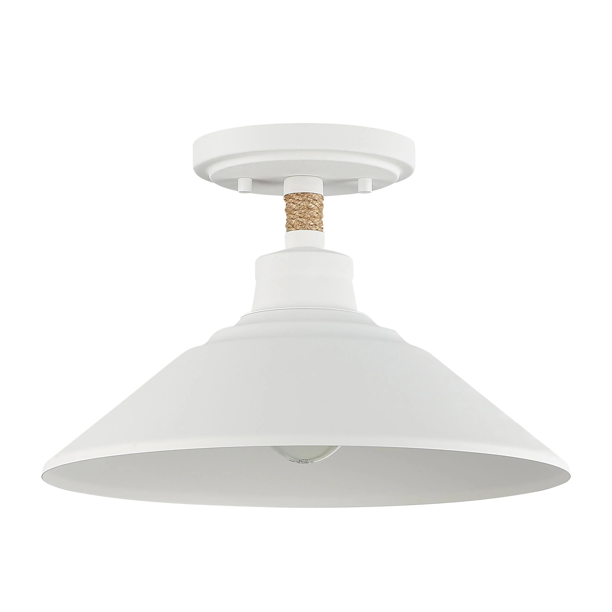 Journey 1-light Semi-Flush Mount in Natural White - Image 2
