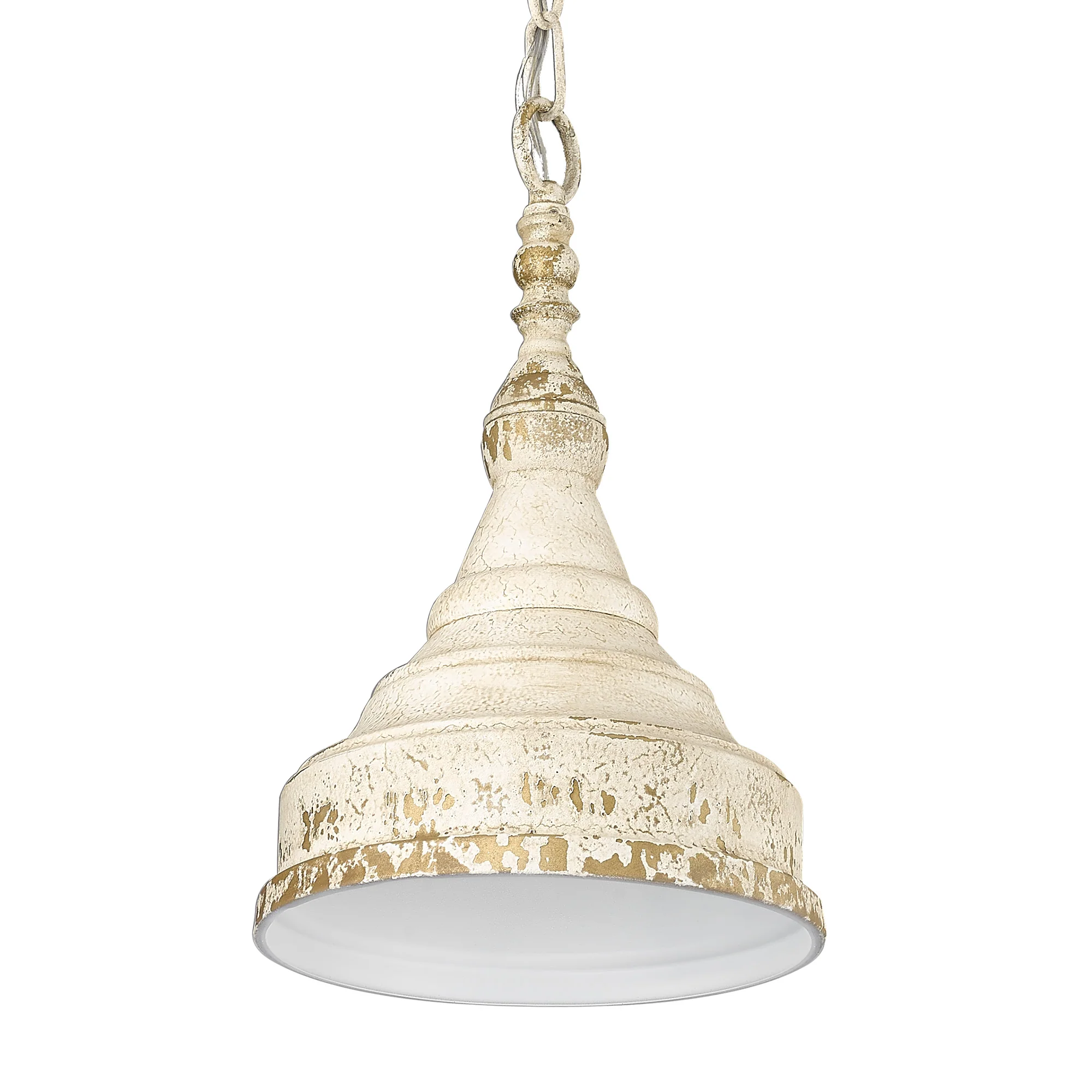 Keating 1-light Pendant in Antique Ivory and Antique Ivory shade - Image 2