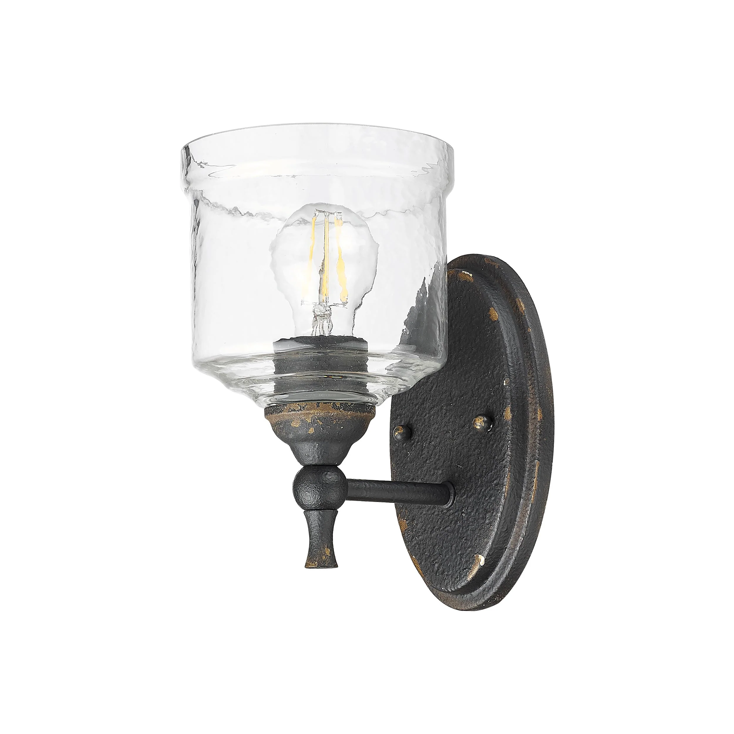 Keating 1-light Wall Sconce in Antique Black Iron