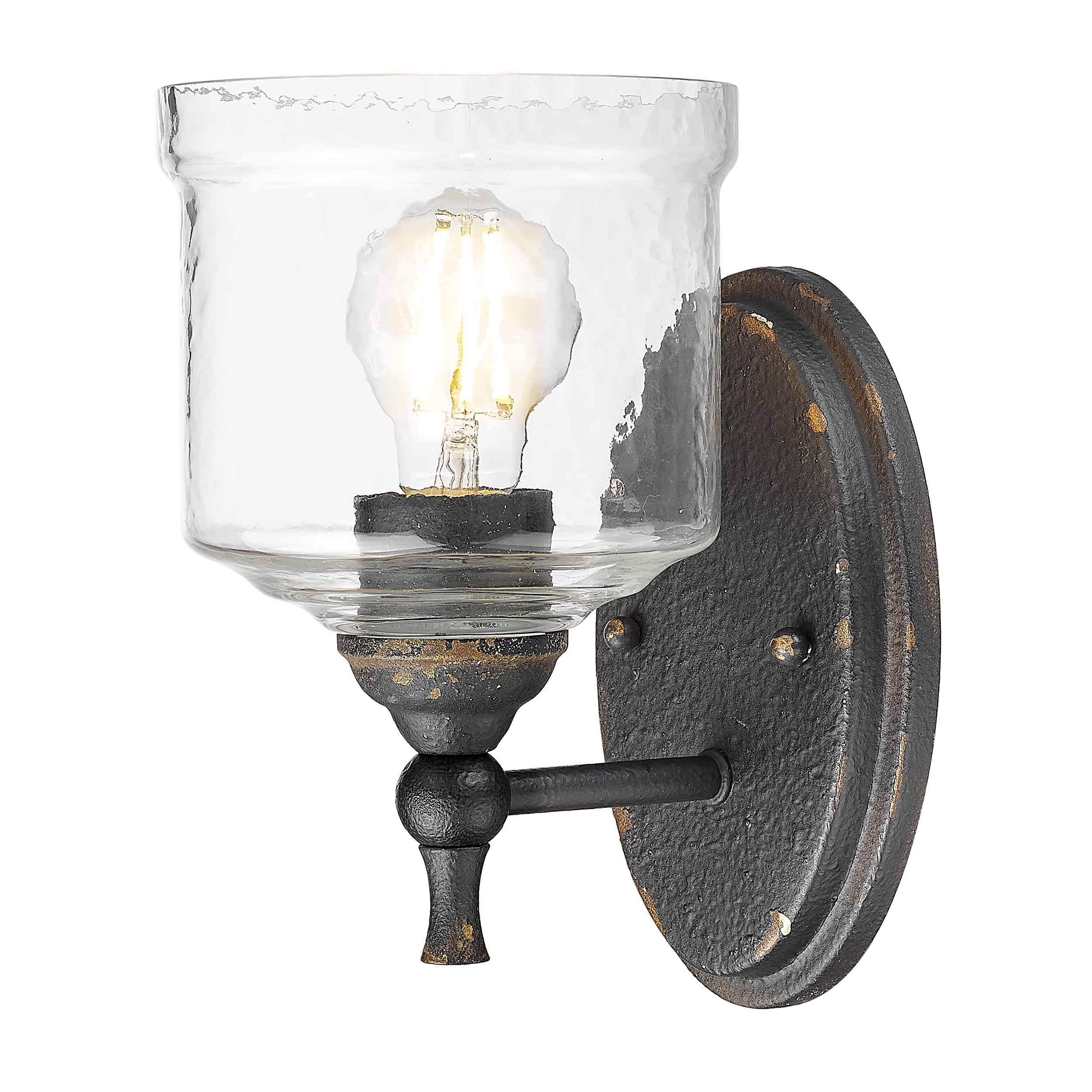 Keating 1-light Wall Sconce in Antique Black Iron - Image 2