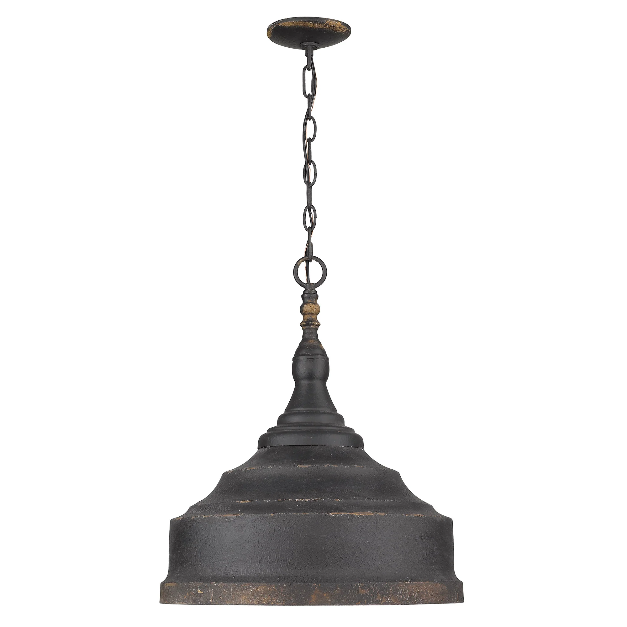 Keating 3-light Pendant in Antique Black Iron - Image 2