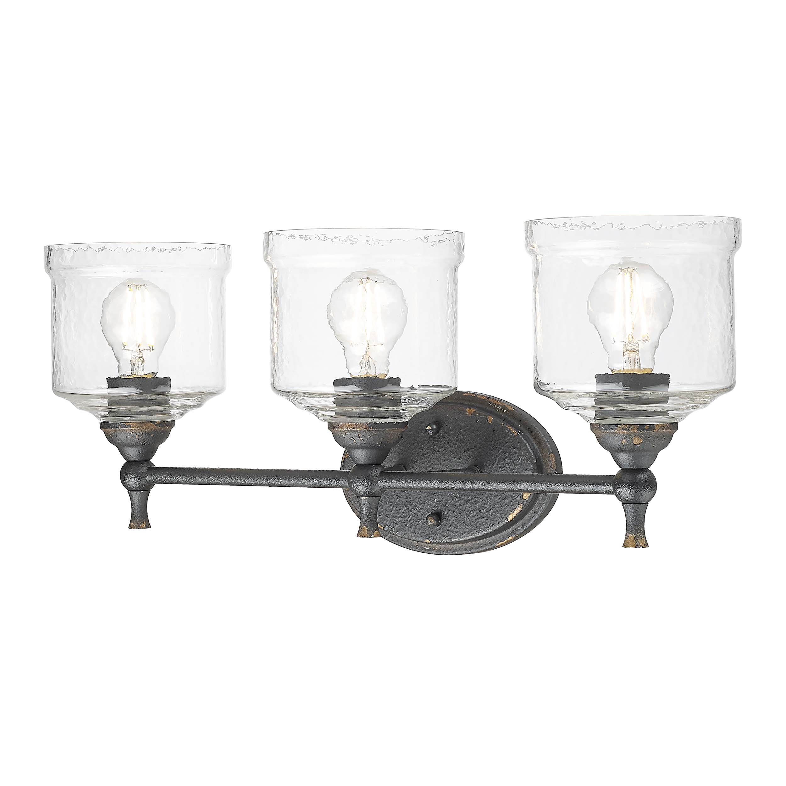 Keating 3-light Vanity in Antique Black Iron