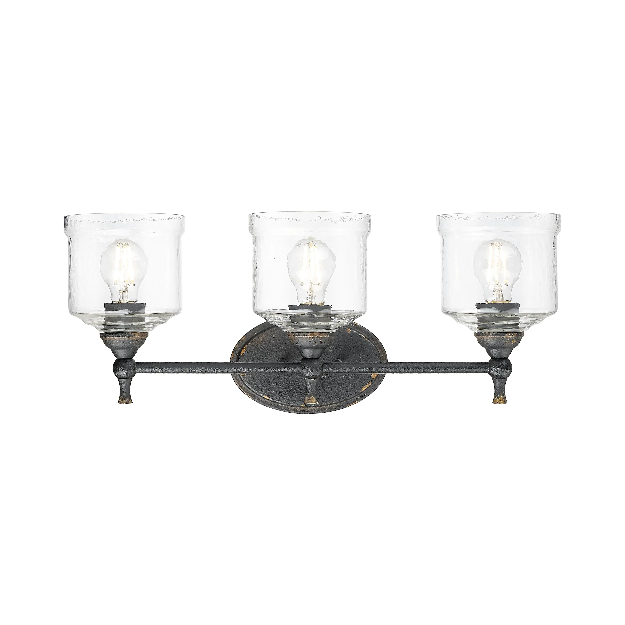 Keating 3-light Vanity in Antique Black Iron - Image 2