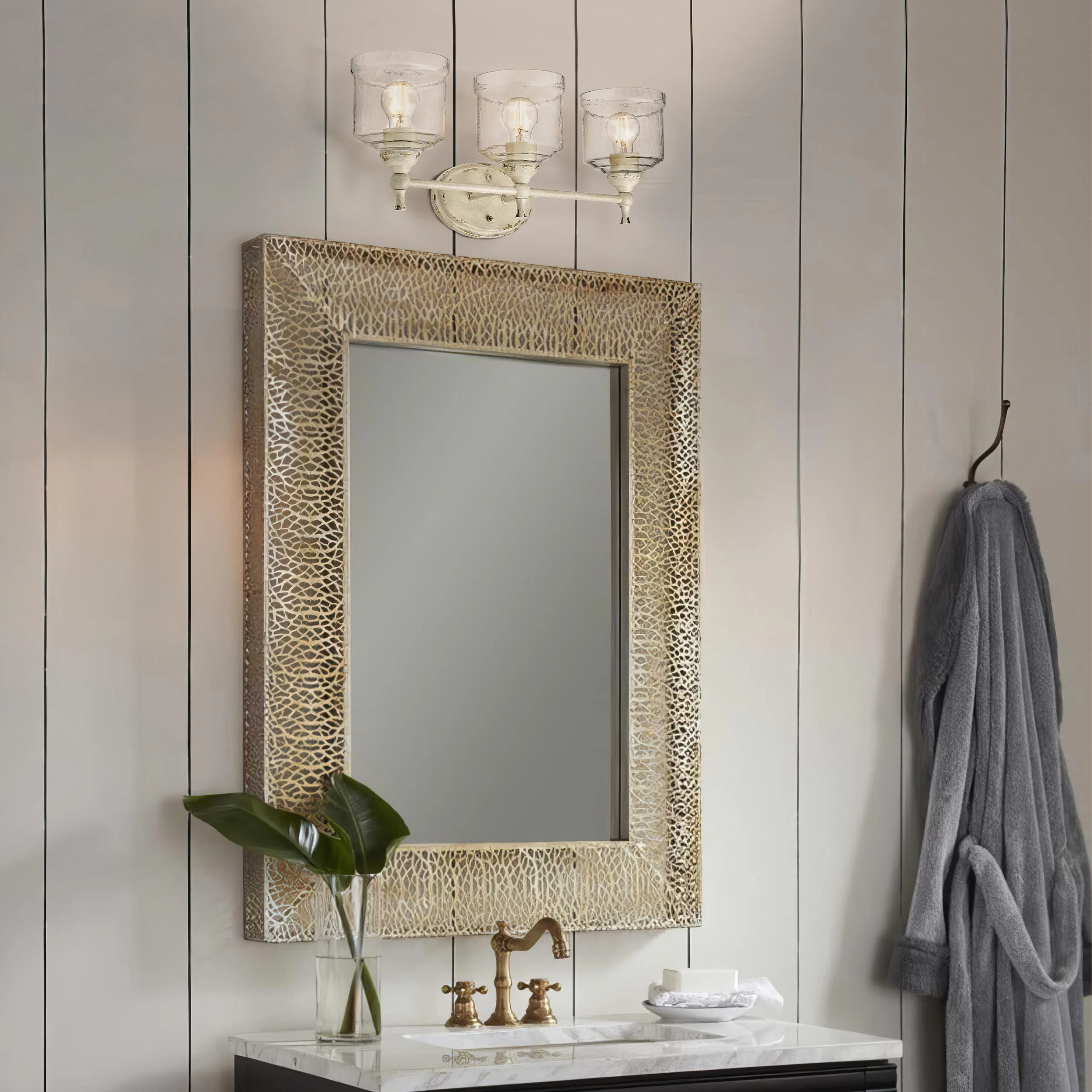Keating 3-light Vanity in Antique Ivory - Image 3