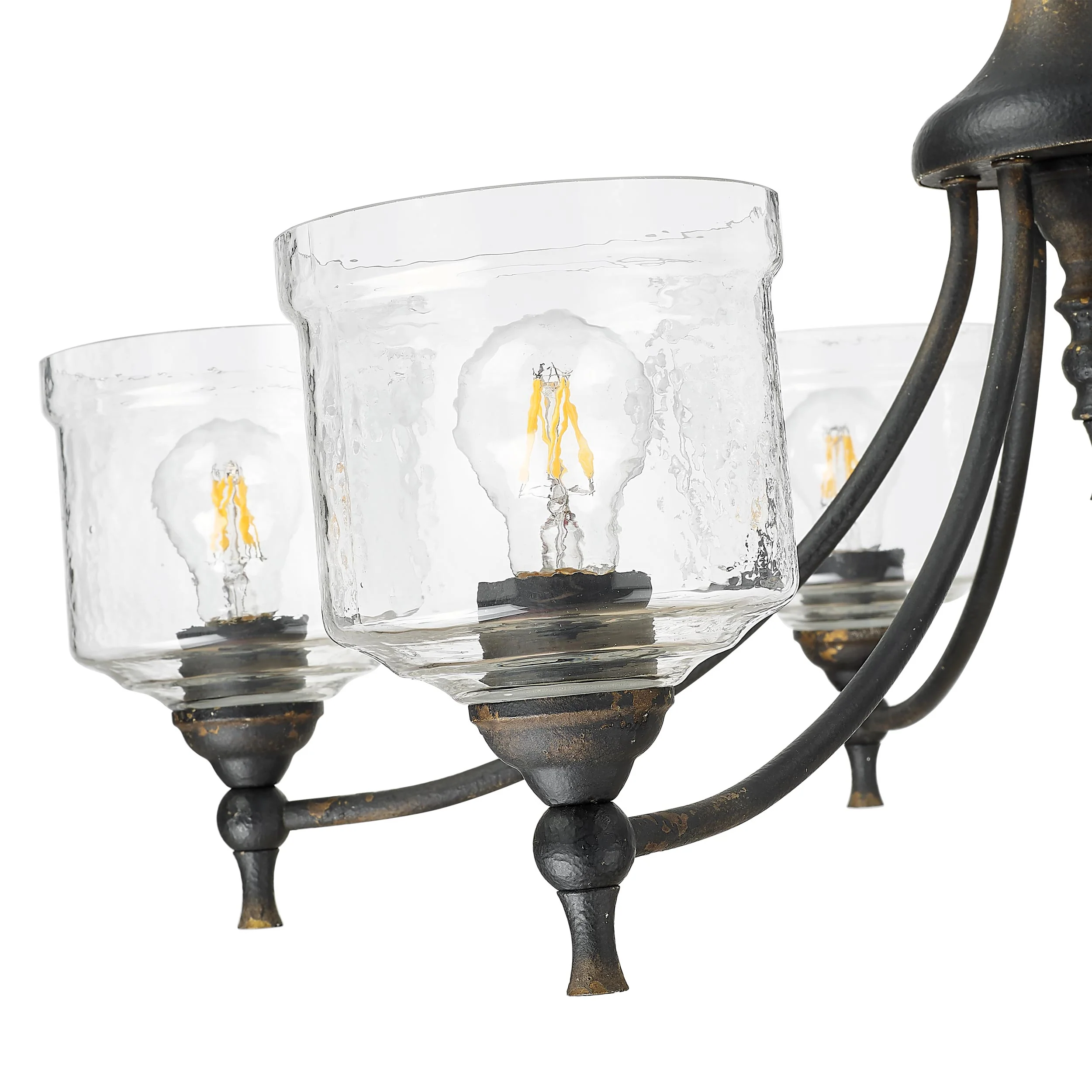 Keating 6-light Chandelier in Antique Black Iron - Image 5