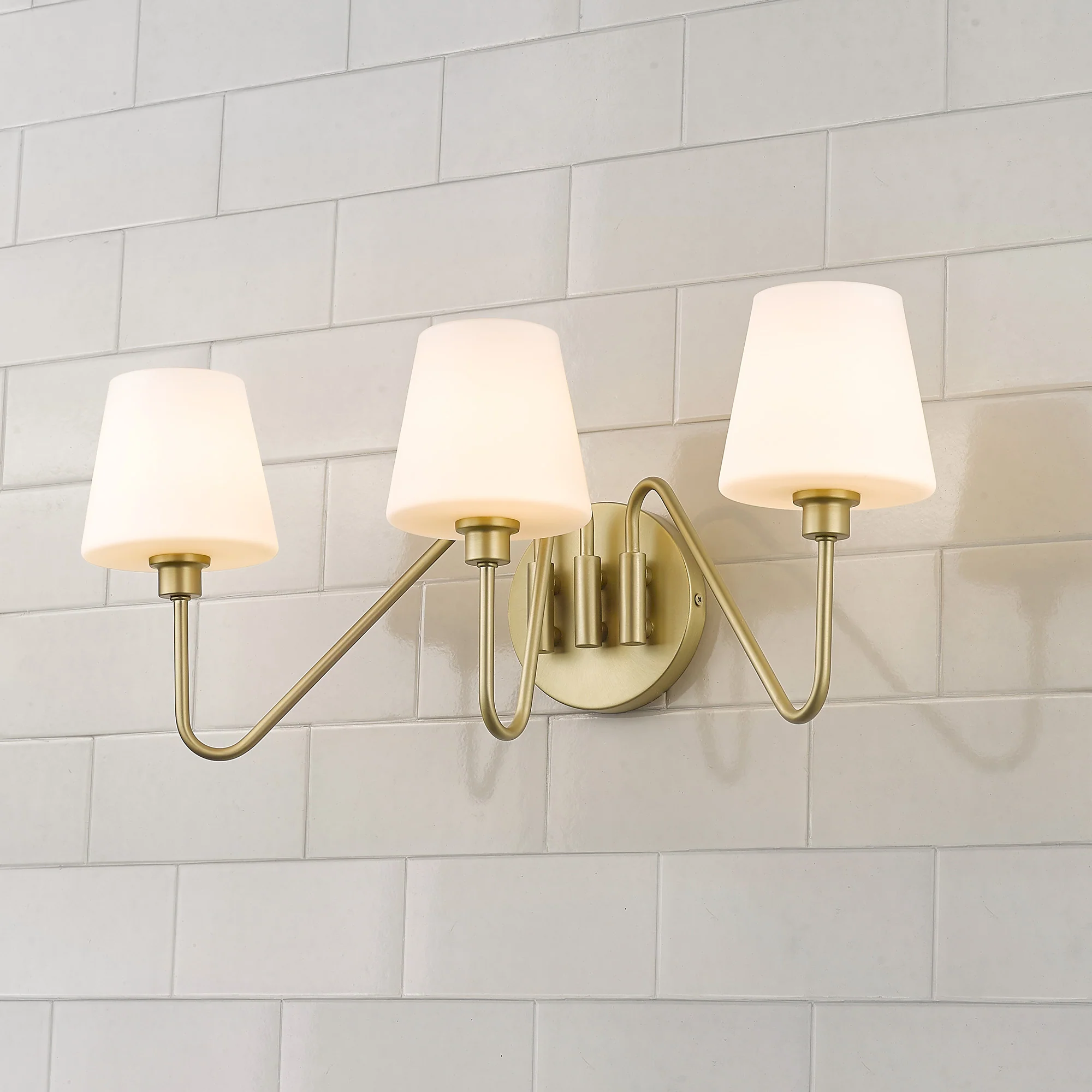 Kennedy 3-light Vanity in Brushed Champagne Brass - Image 4