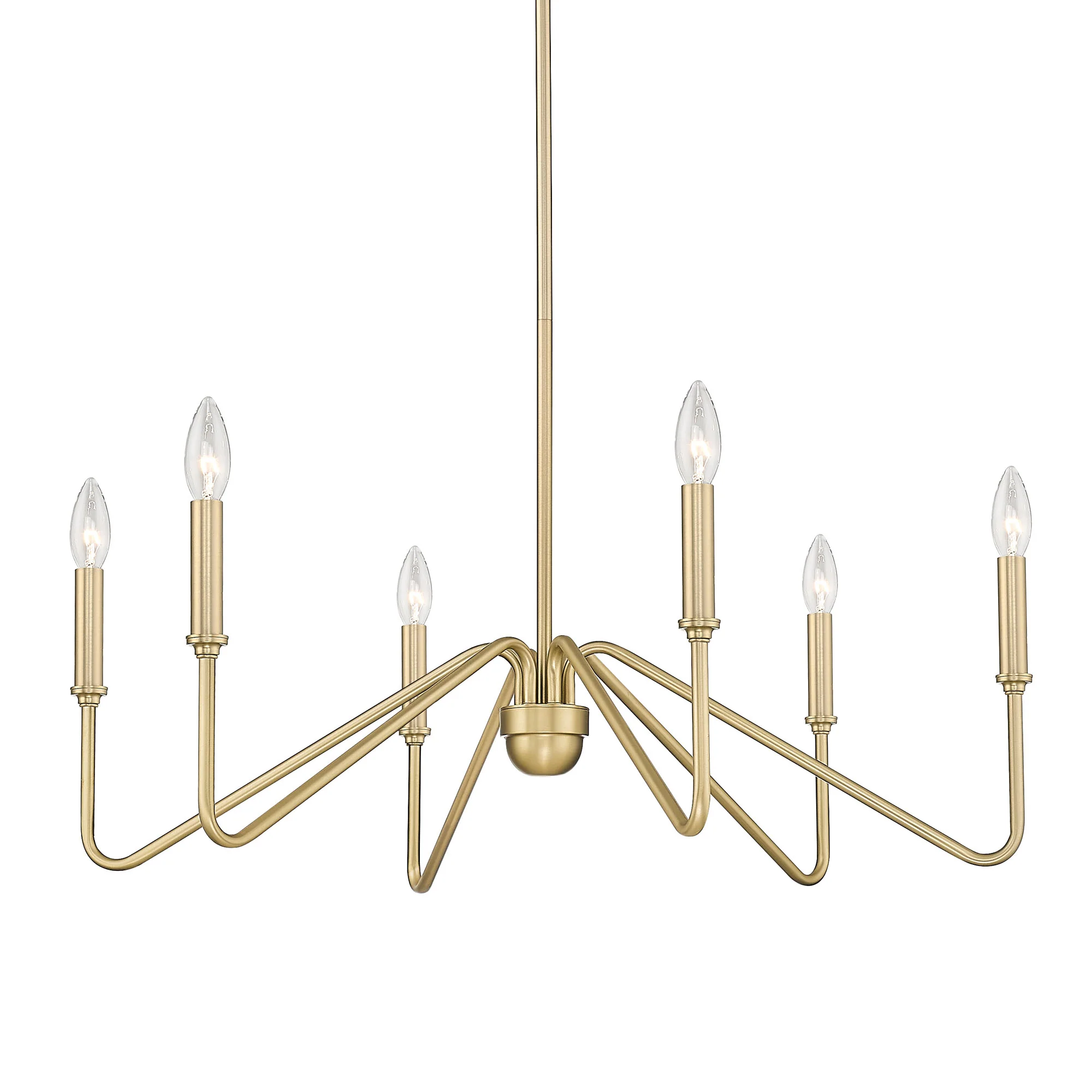 Kennedy 6-light Chandelier in Brushed Champagne Brass