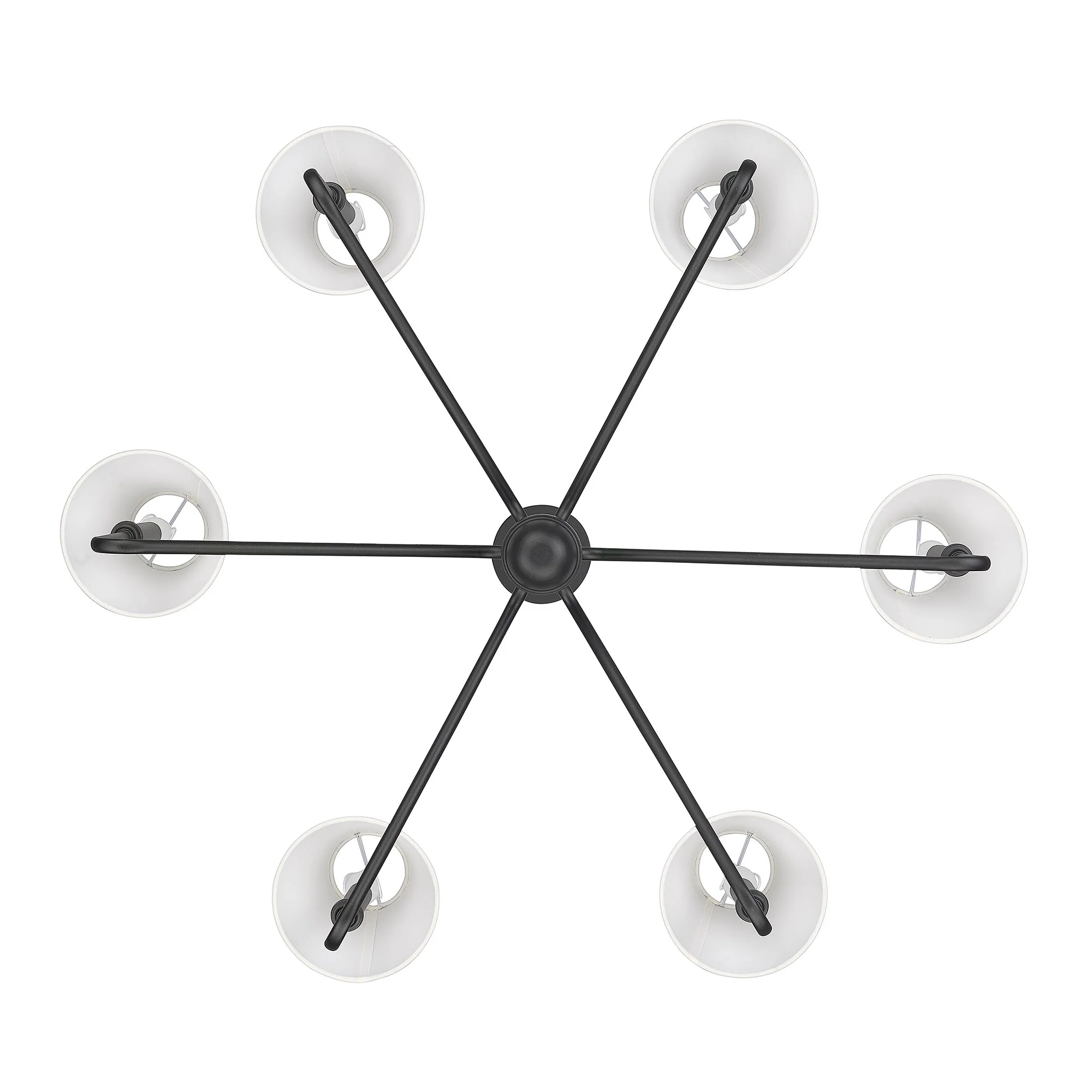 Kennedy 6-light Chandelier in Natural Black and Ivory Linen shade - Image 4