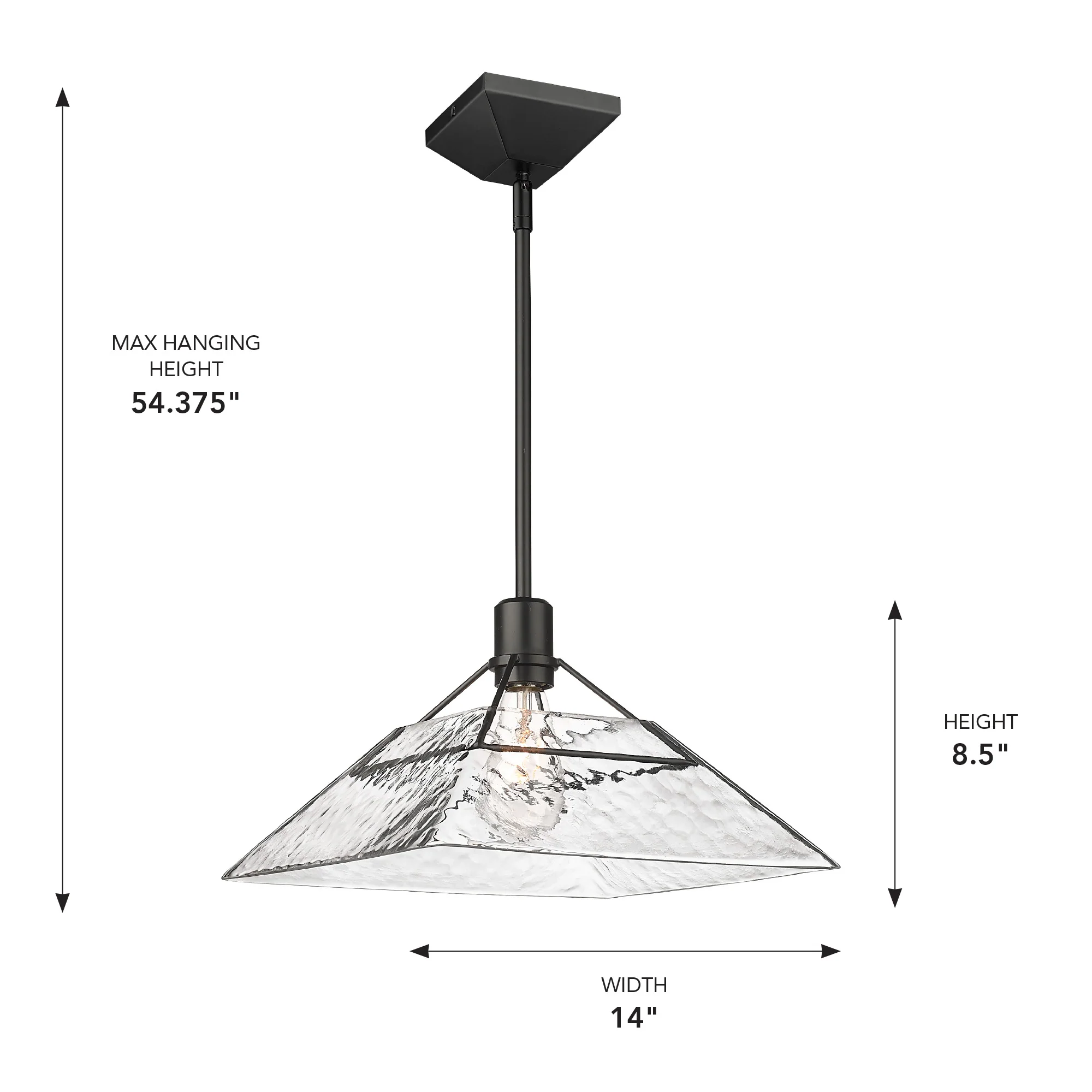 Kepler 1-light Pendant in Matte Black - Image 6