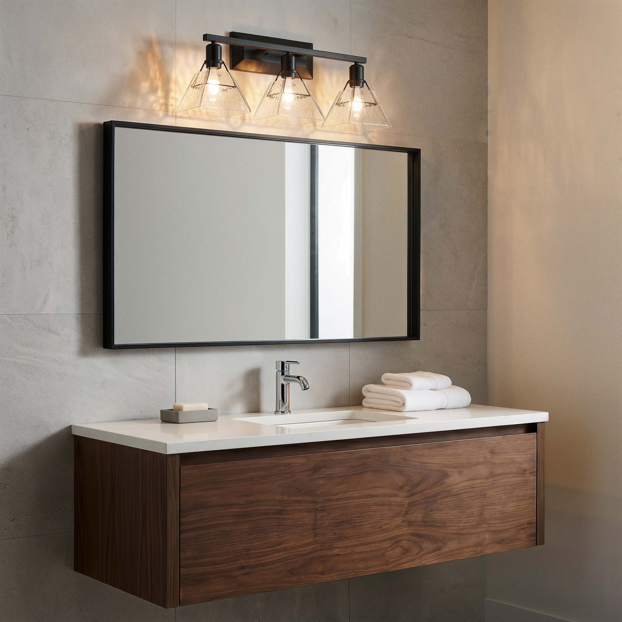 Kepler 3-light Vanity in Matte Black - Image 5